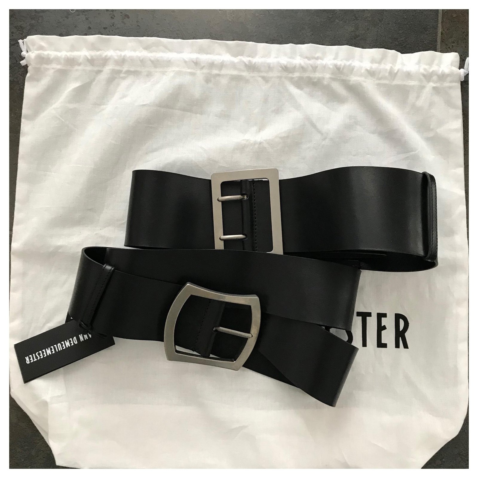 Ann Demeulemeester Belts Black Leather ref.190938 - Joli Closet