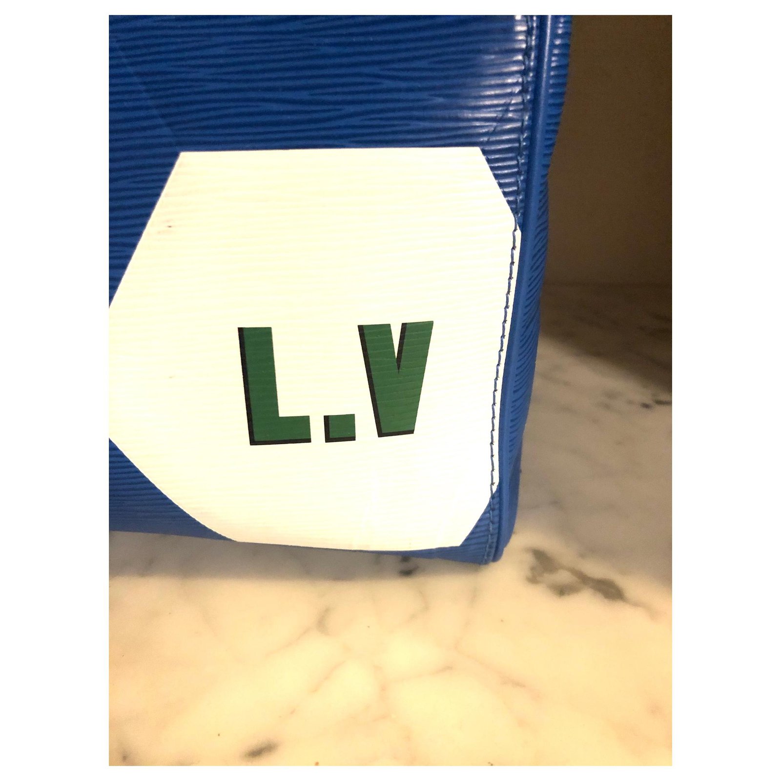 Louis Vuitton keepall 48 hours Light blue Cloth ref.269152 - Joli Closet