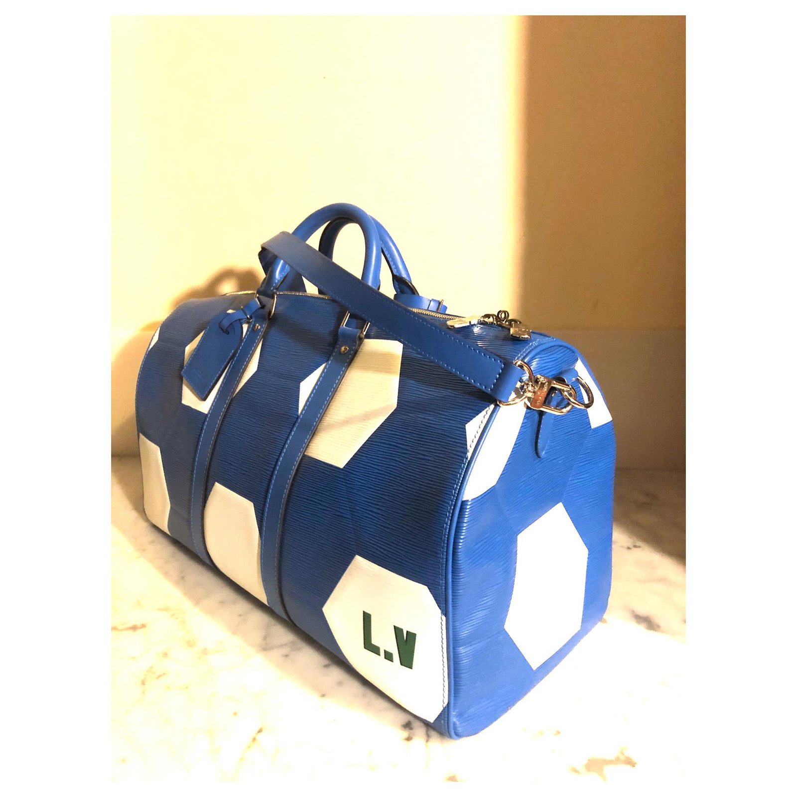 Louis Vuitton LV Keepall 50 bandana new Blue ref.538168 - Joli Closet