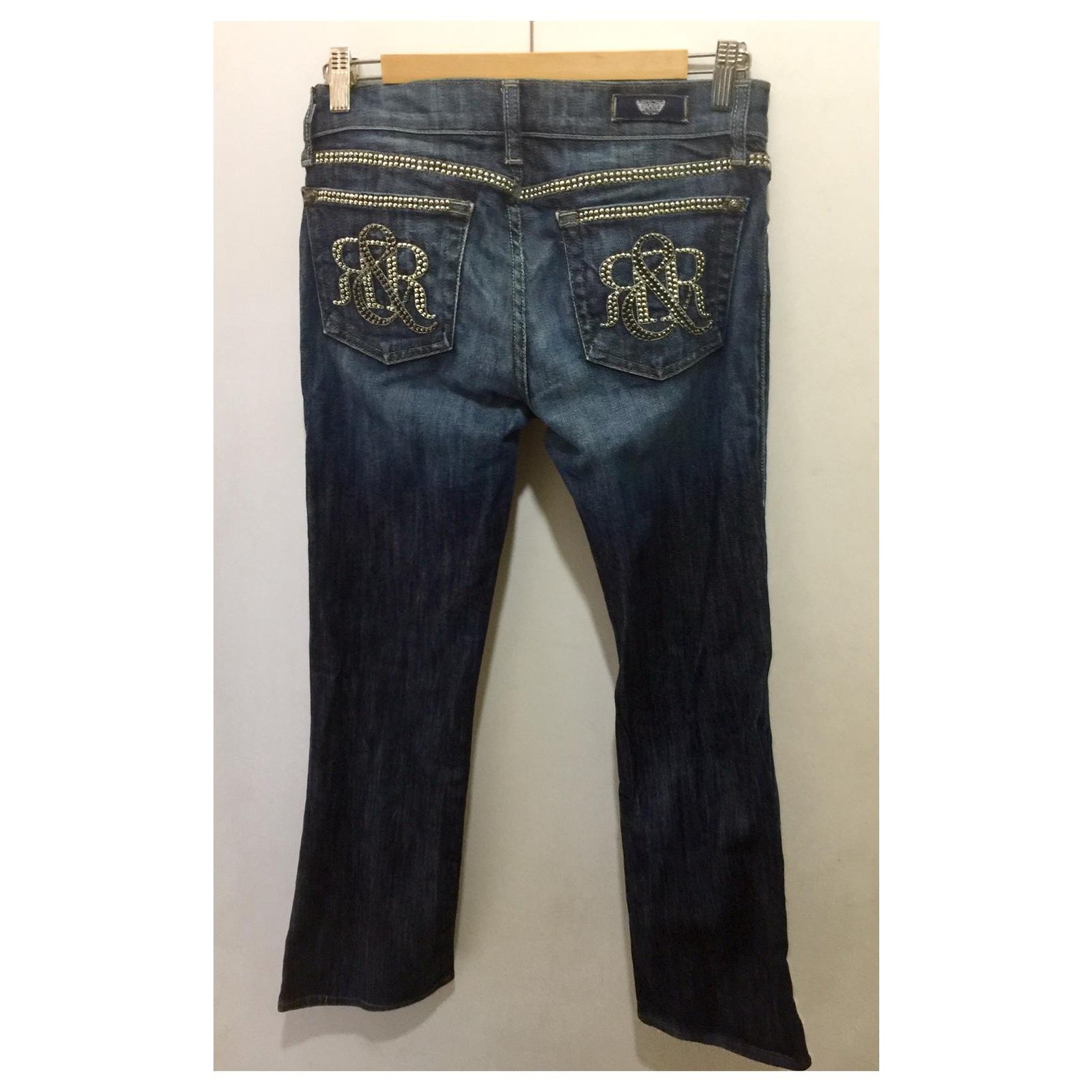 Victoria Beckham Rock & Republic bootleg jeans Blue Cotton Elastane ...