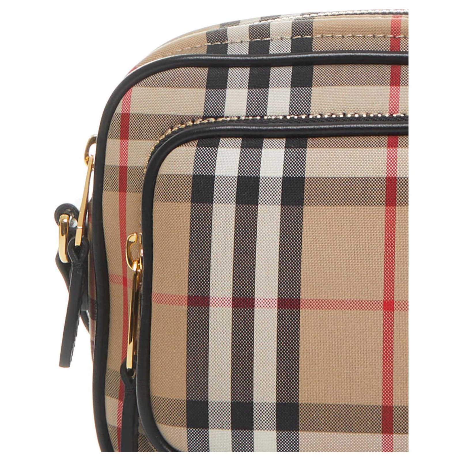 BURBERRY Shoulder bag in cotton canvas with Vintage Check pattern and ...