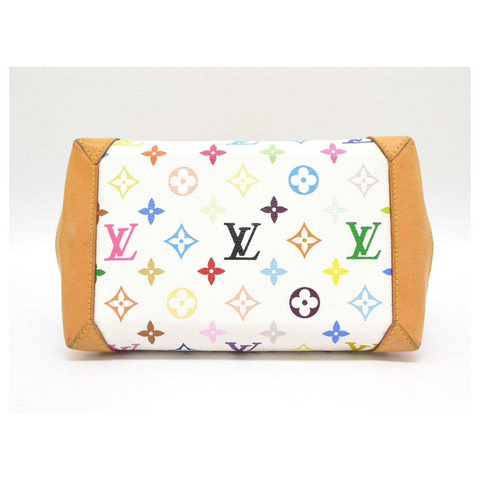 Monograma multicolor de Louis Vuitton Speedy 40 en Lona Revestida Blanca  Blanco Lienzo ref.948989 - Joli Closet