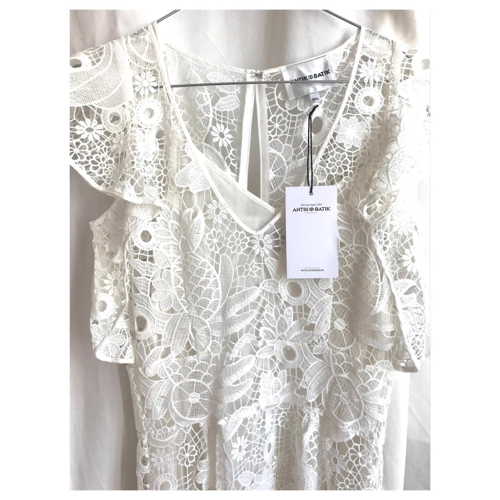 Robes Antik Batik  Robes Polyester Blanc ref 191487 Joli 