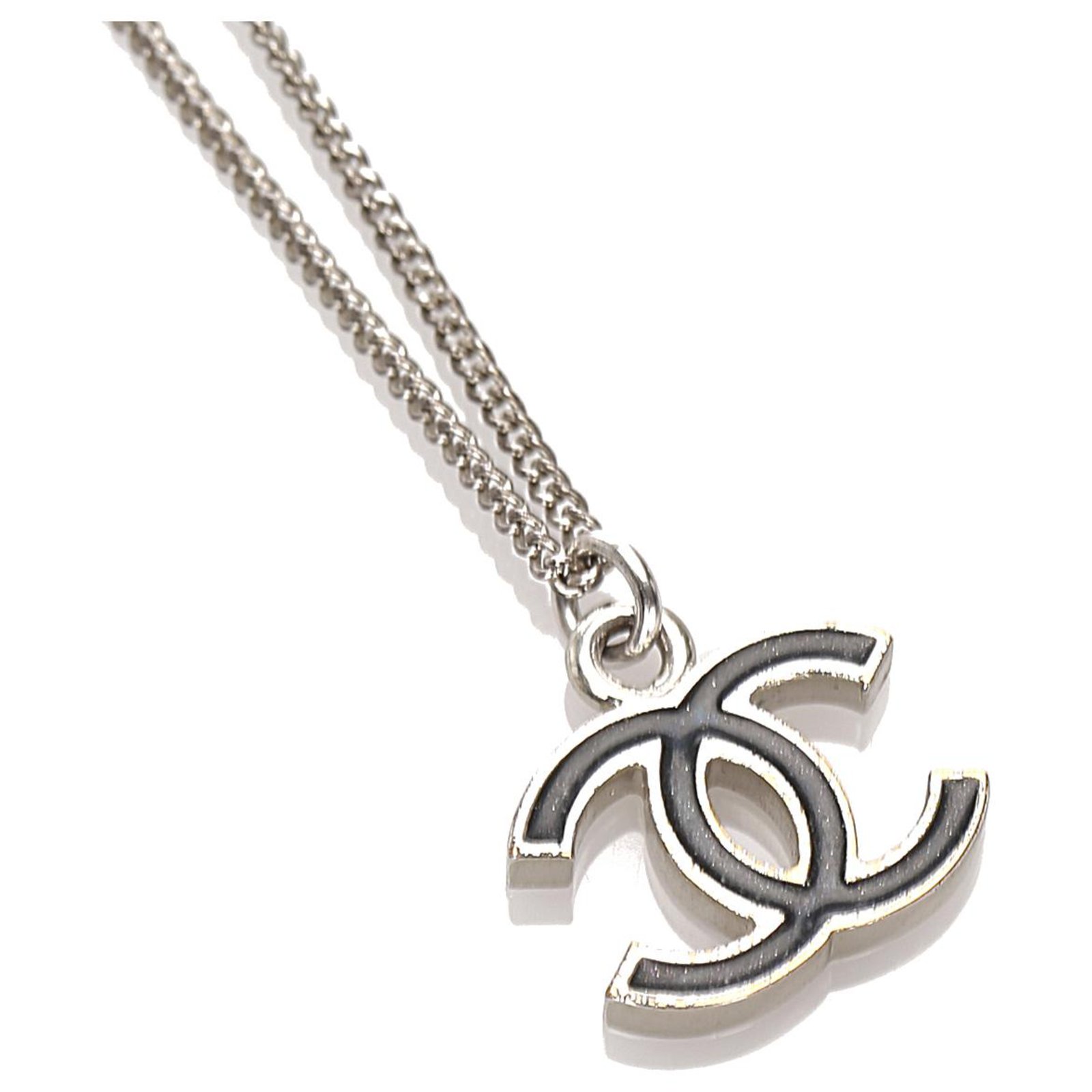Chanel Silver CC Necklace