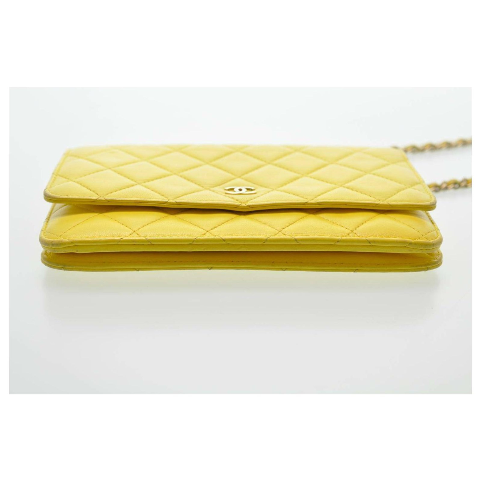 Chanel Wallet on Chain Yellow Leather ref.191846 - Joli Closet