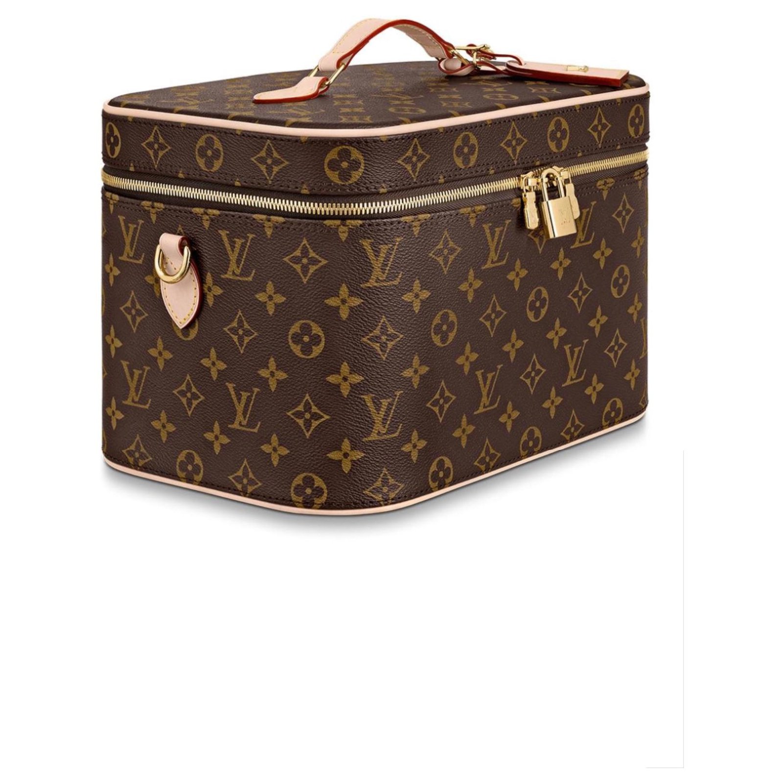 Nice cloth vanity case Louis Vuitton Brown in Cloth - 31620585