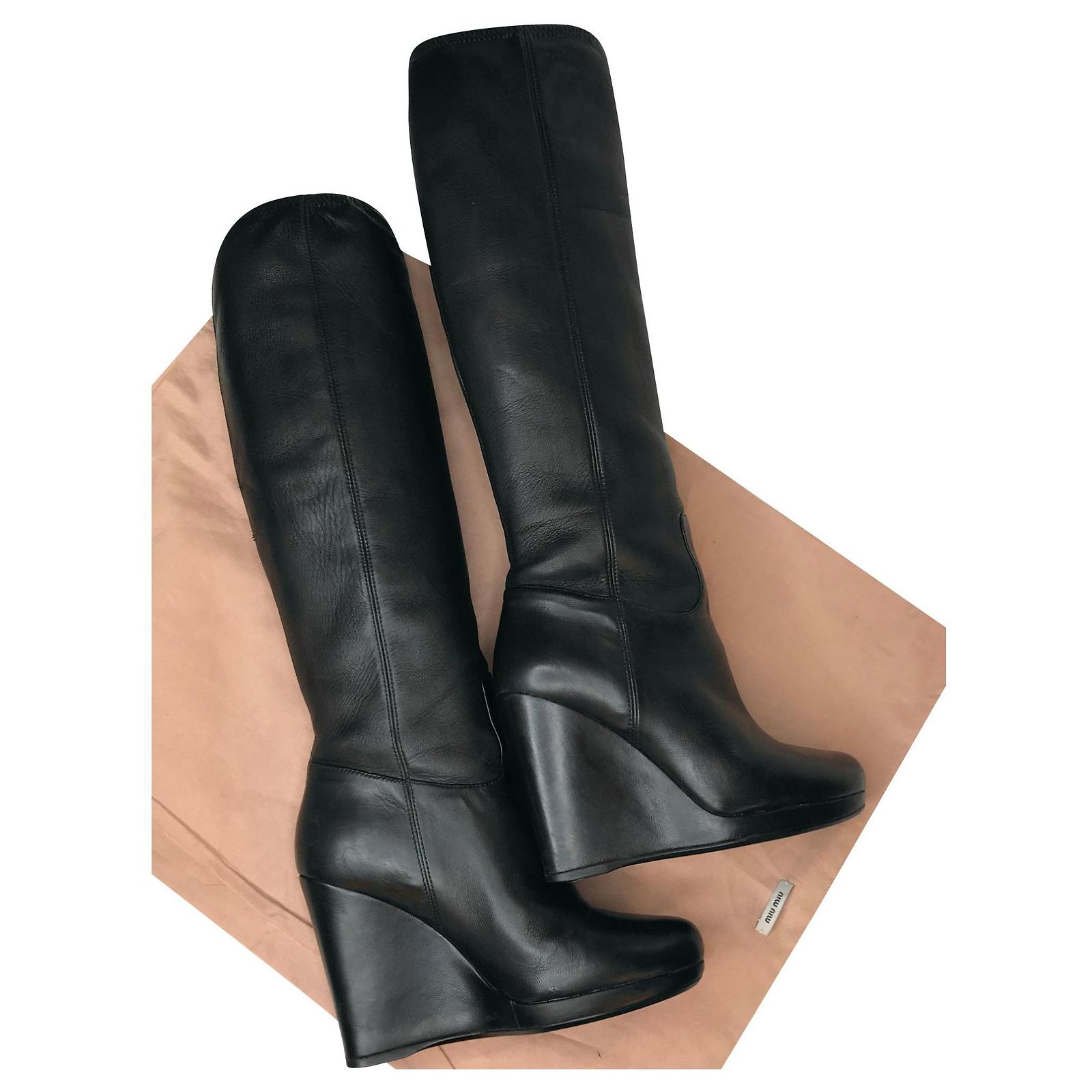 Bottines Courtes Femme En Cuir Avec Doublure Fourrure - Talon Compensé, Semelle Antidérapante, Fermeture éclair Latérale