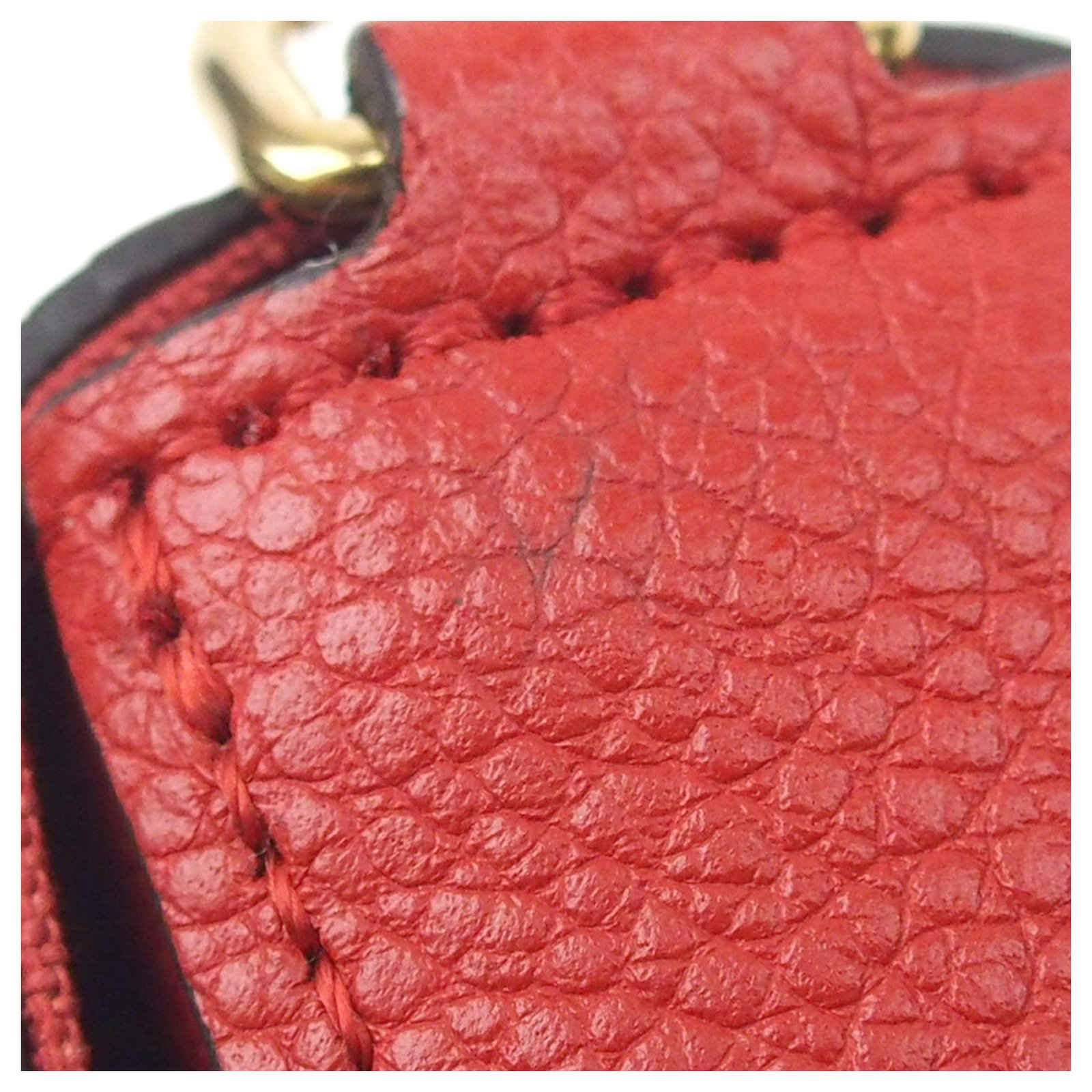 Louis Vuitton Red Monogram Empreinte Pochette Felicie Leather Pony-style  calfskin ref.192546 - Joli Closet