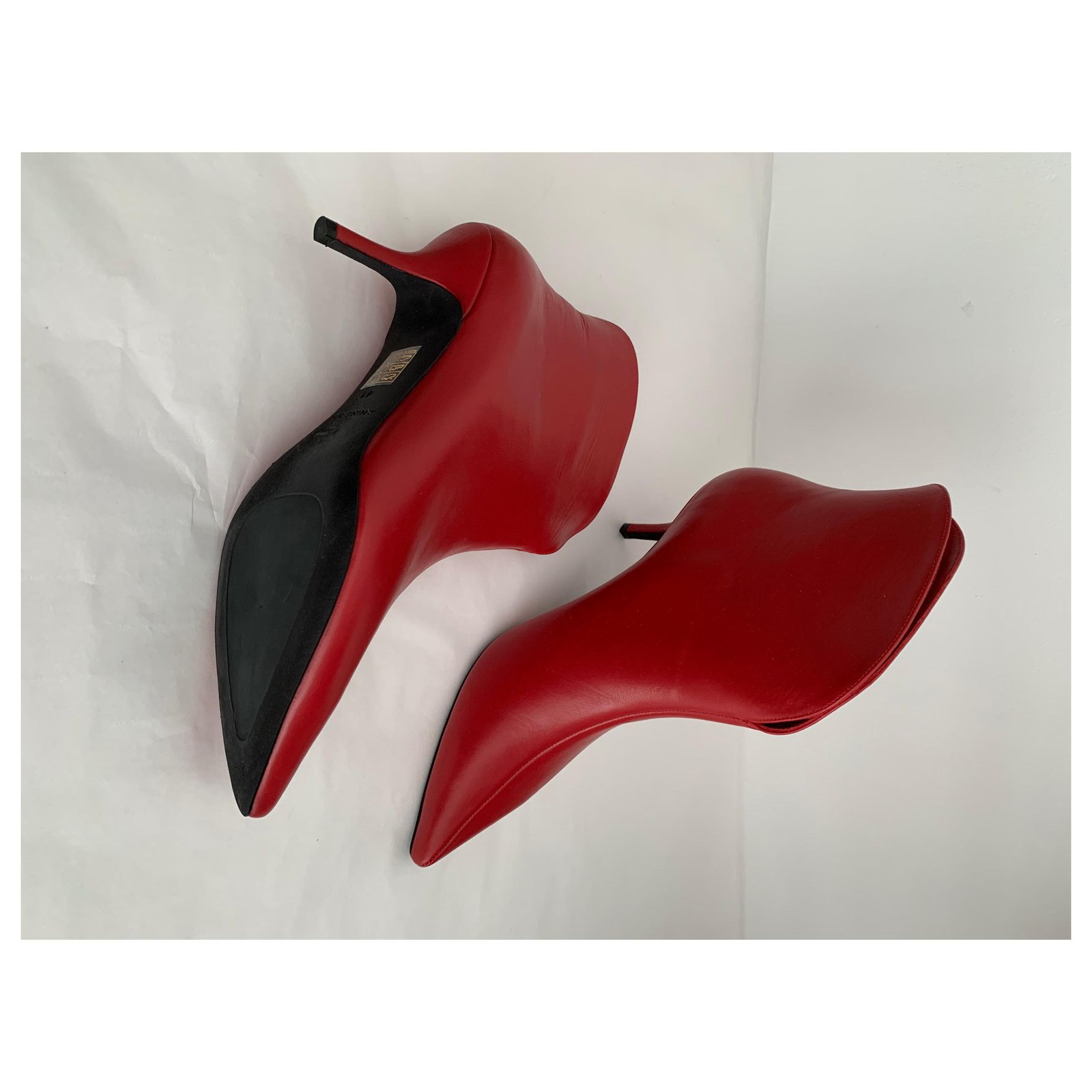 Anine Bing Ankle Boots Red Leather ref.192603 Joli Closet