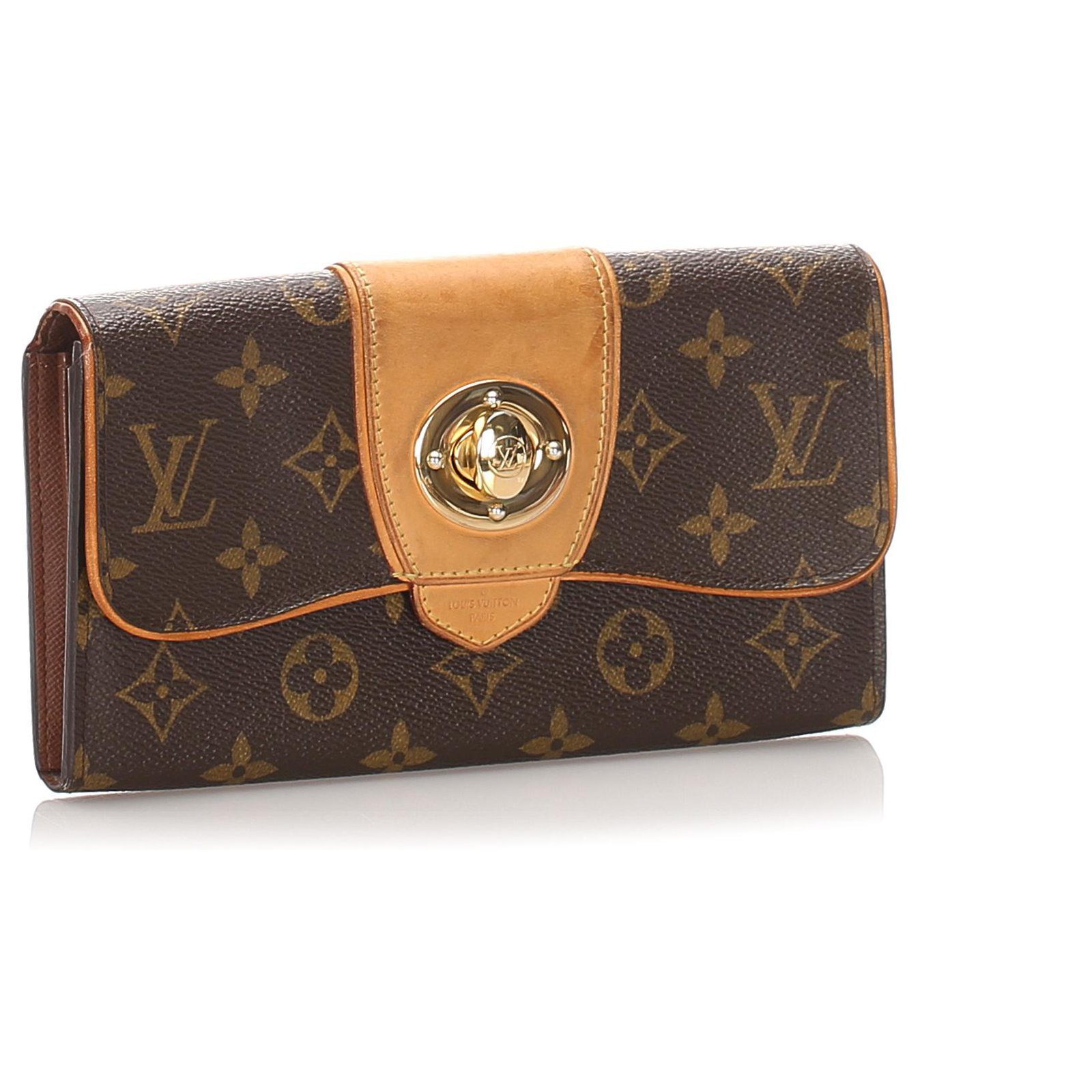 Louis Vuitton Brown Monogram Boetie Wallet Leather Cloth ref.192845 - Joli  Closet