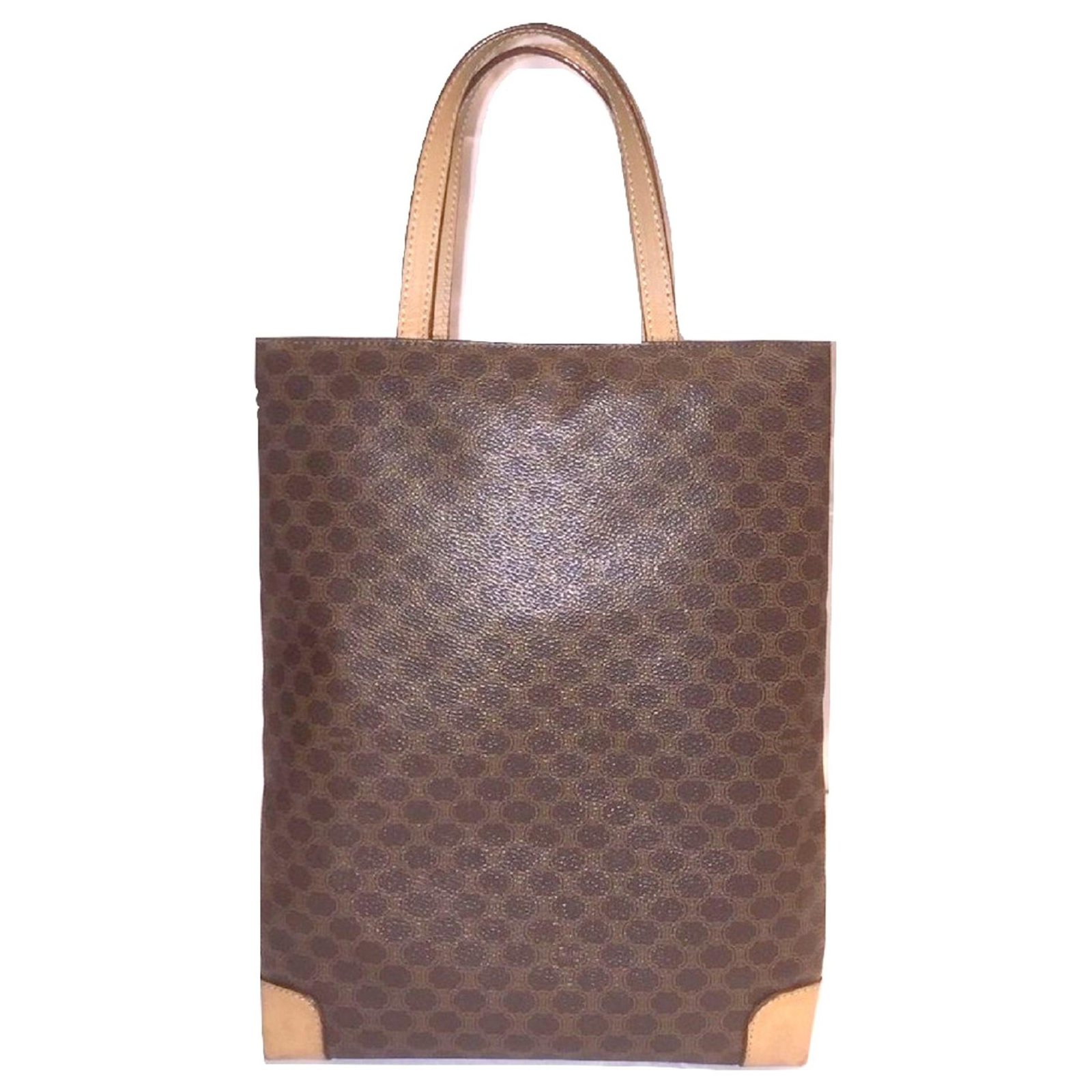 Céline Vintage - Macadam Briefcase Bag - Brown - Leather Handbag