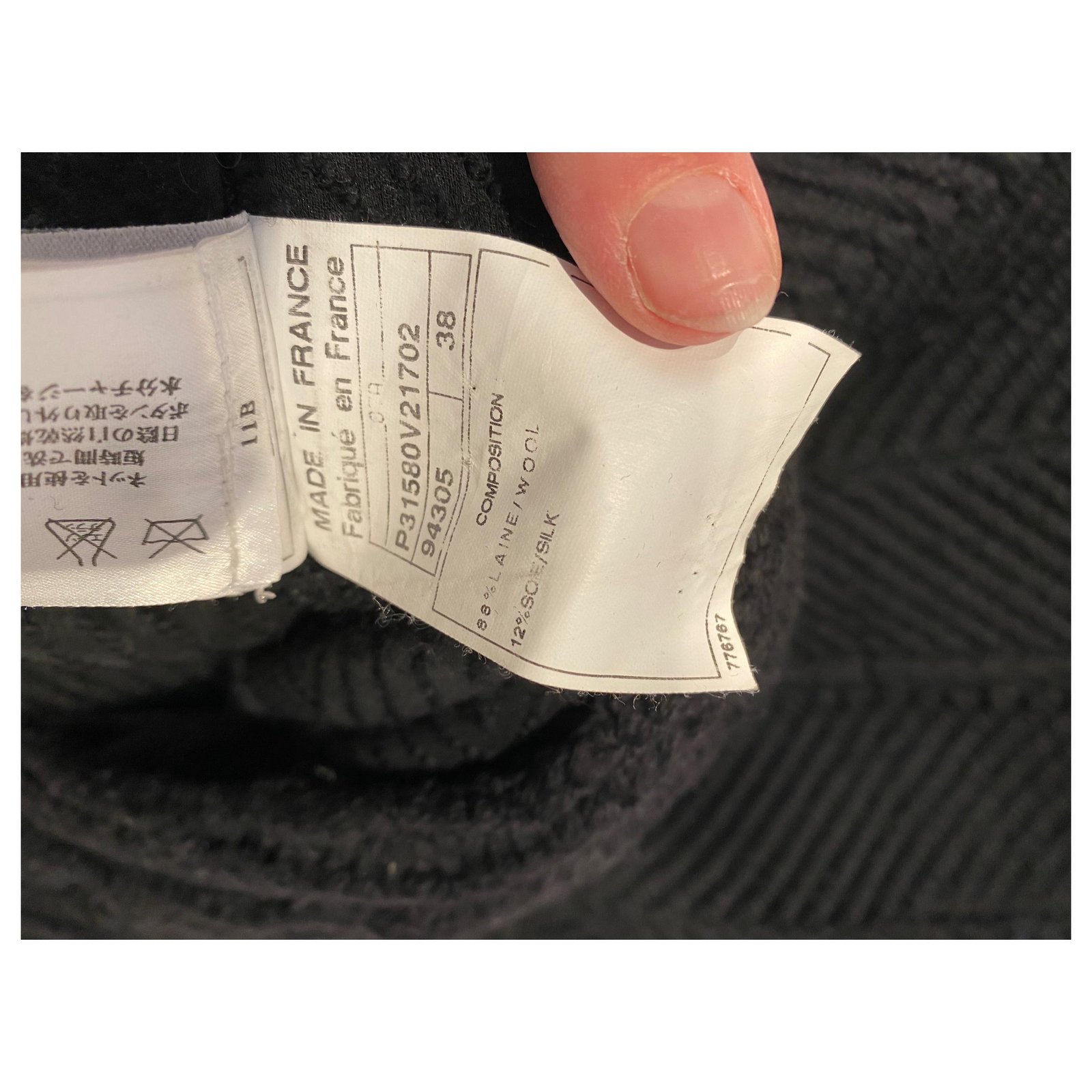 Chanel Jackets Black Silk Wool ref.193042 - Joli Closet