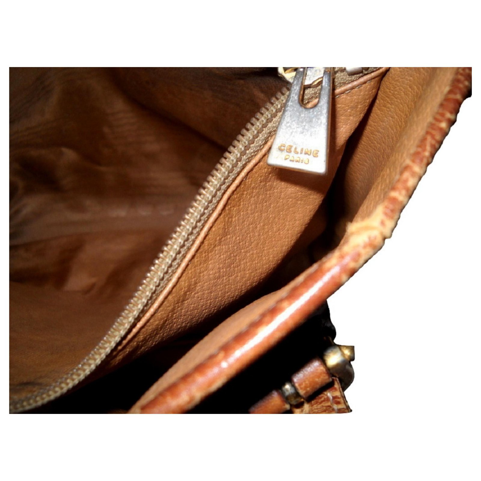 Céline Celine Brown Macadam Bucket Bag Cloth Cloth ref.799982 - Joli Closet