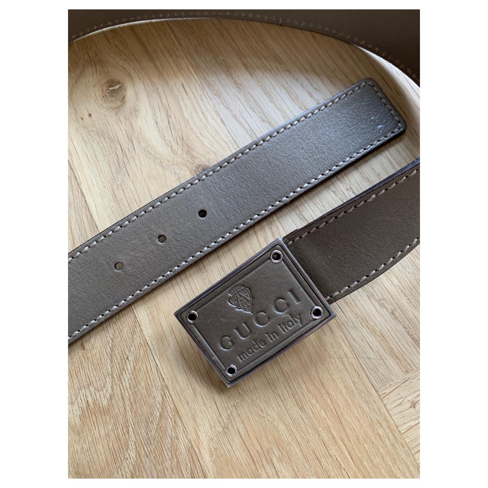 taupe gucci belt