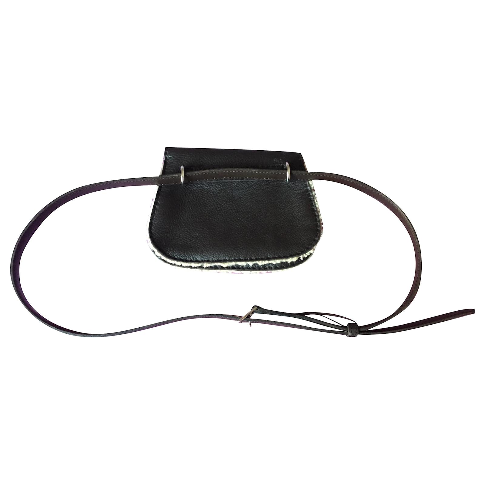 Hermès HERMES Leather waist pouch Dark brown ref.193190 Joli Closet