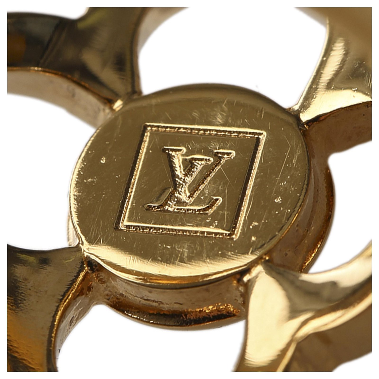 Louis Vuitton Gold Crystal Flower Power Ring Silvery Golden Metal