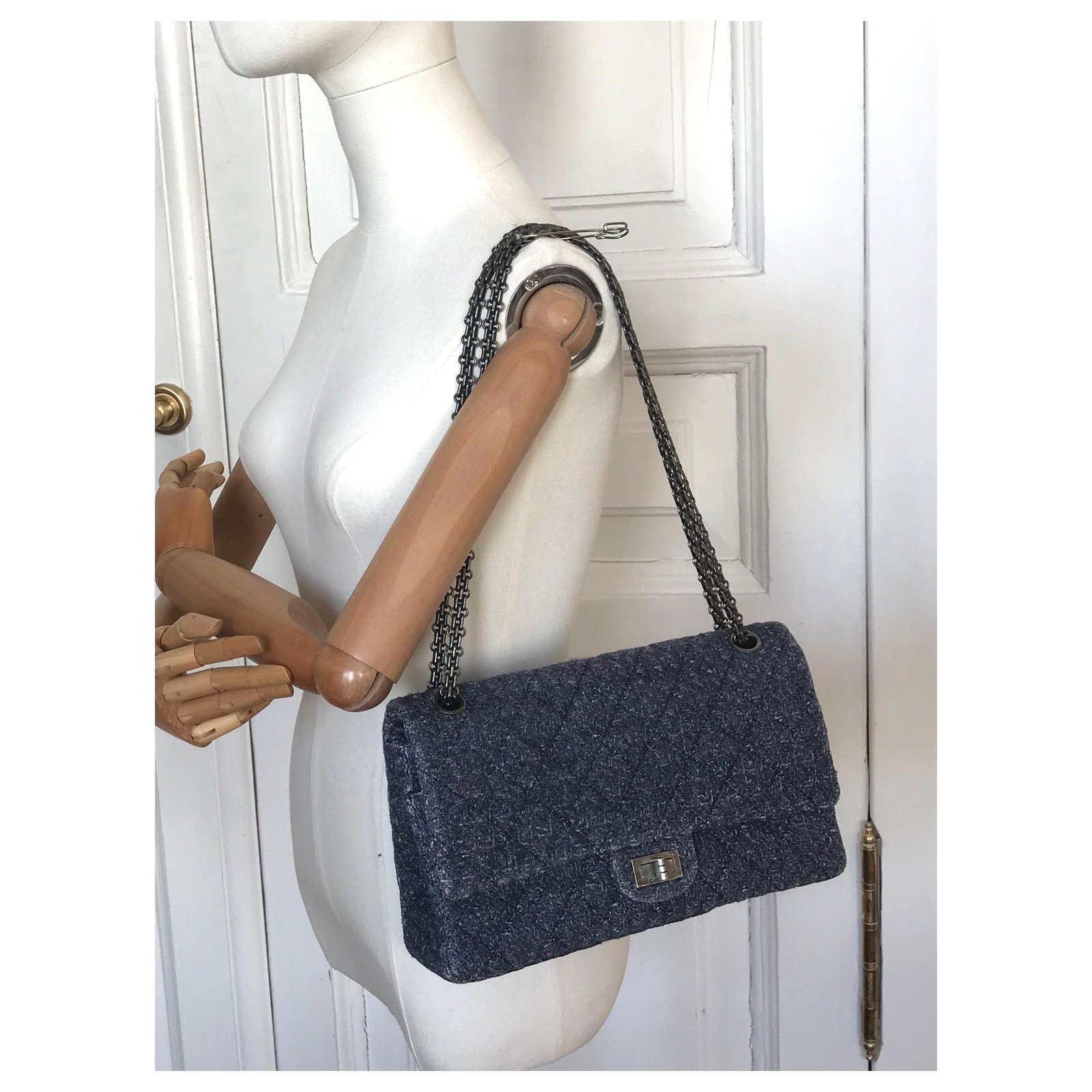Chanel princess Diana flap bag two tone lambskin leather gold hardware  measures 10 x 6.5 x 2.5  20 chain drop asking $13…