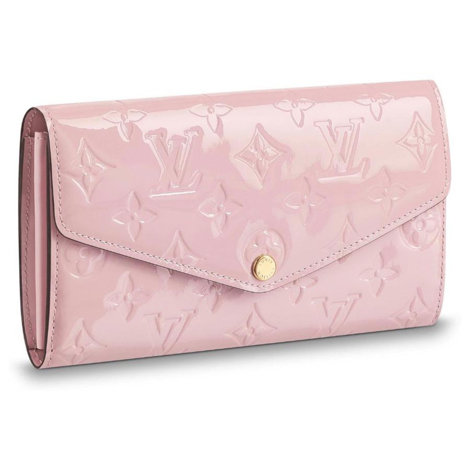 Louis Vuitton Pink 2009 Vernis Patent Leather Sarah Wallet