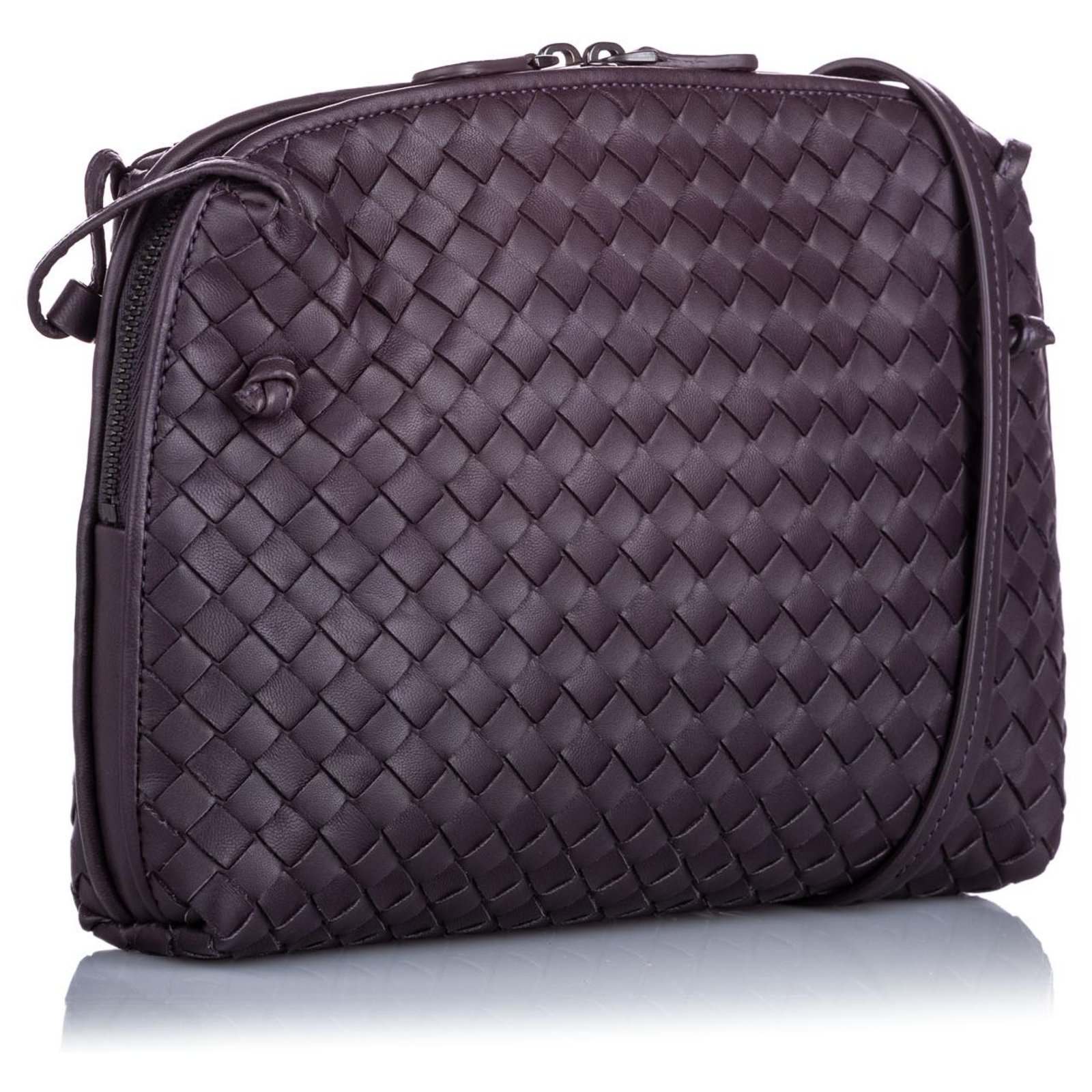 Bottega Veneta Brown Intrecciato Nodini Crossbody Bag Dark brown Leather  Pony-style calfskin ref.193687 - Joli Closet