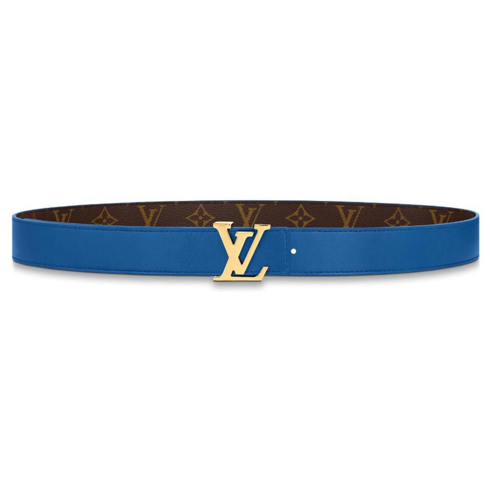 Louis Vuitton LV Initiales 30mm Reversible Belt Red + Calf Leather. Size 80 cm