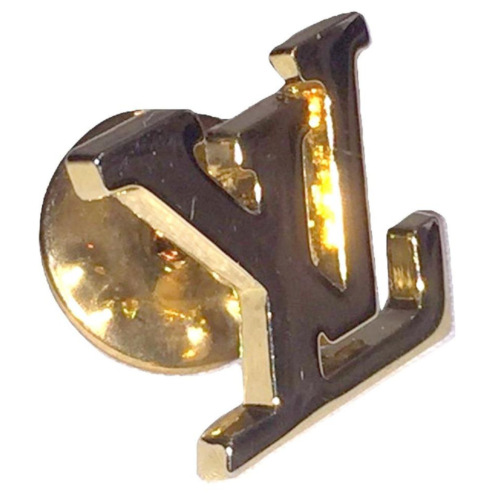 Other jewelry NEW JEWEL LOUIS VUITTON PIN'S BROOCH LOGO INITIALS LV METAL  GOLD BROOCH Golden ref.555194 - Joli Closet