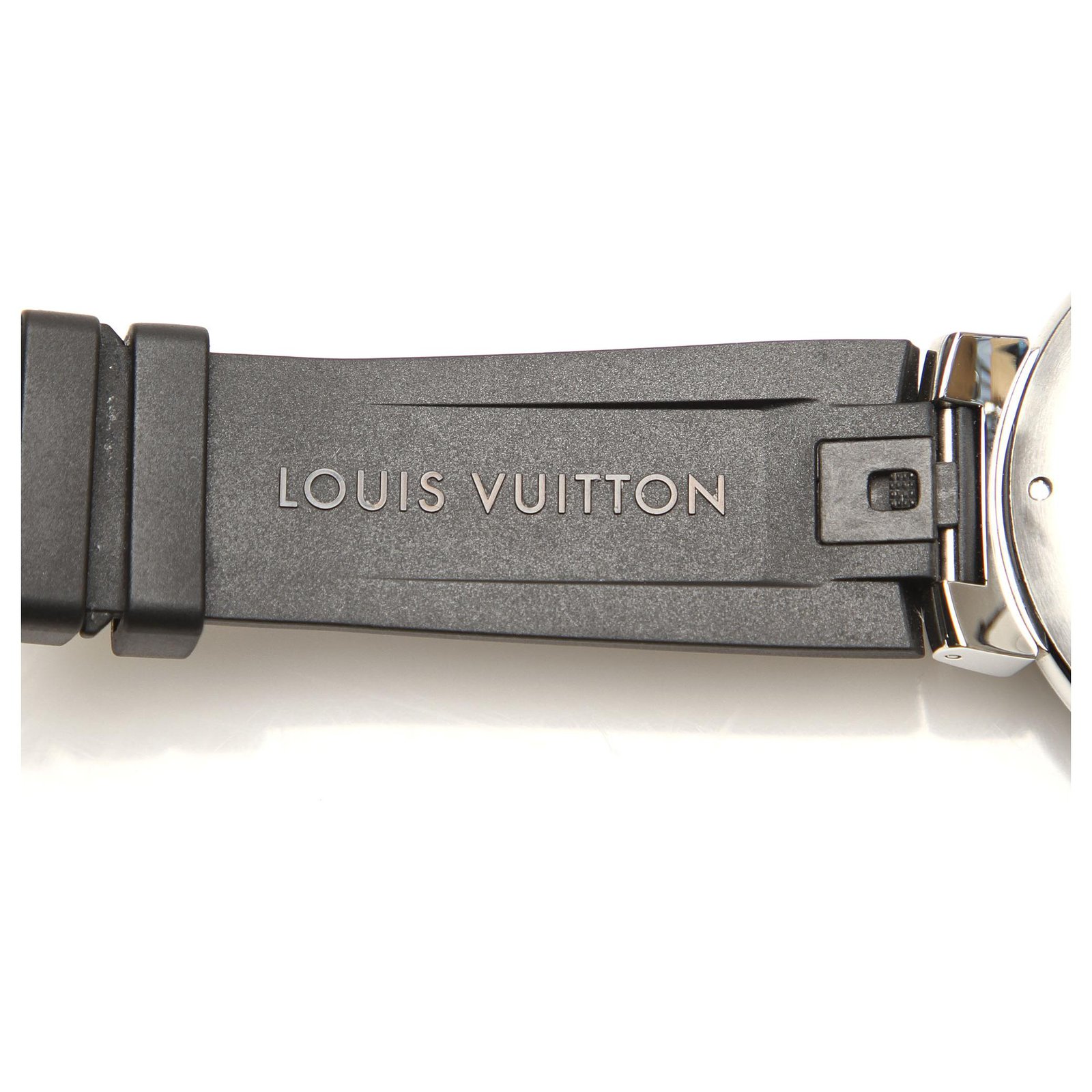 Louis Vuitton Black Tambour Regatta Watch Blue Steel Metal Plastic  ref.193881 - Joli Closet