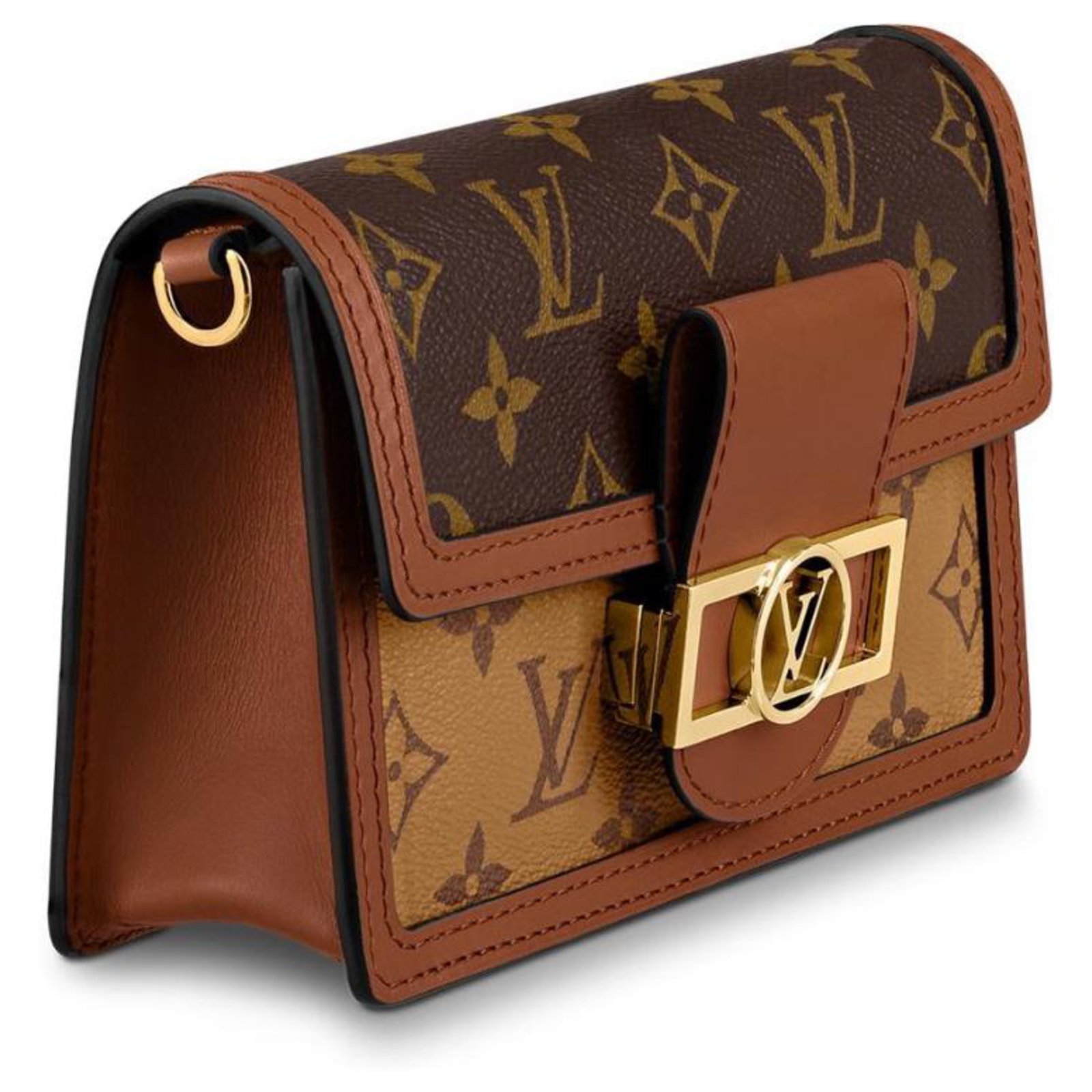 Louis Vuitton Sac à main Dauphine lv Cuir Marron ref.194234 Joli Closet