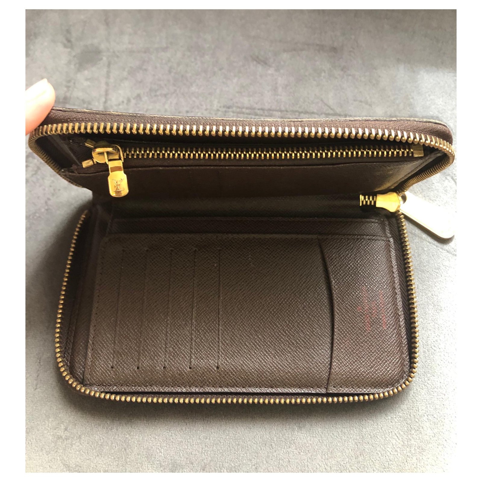 Louis Vuitton Zippy compact wallet Brown Cloth ref.194619 - Joli Closet