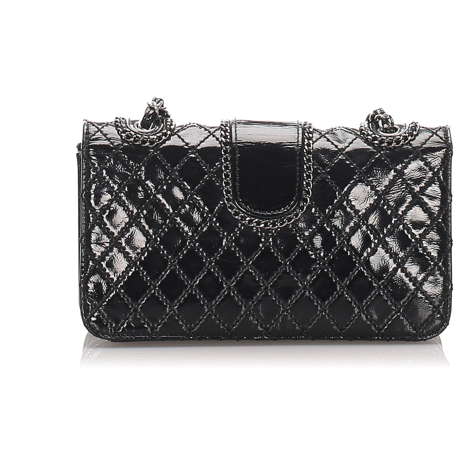Chanel Black Medium Madison Patent Leather Flap Bag ref.194749 - Joli Closet