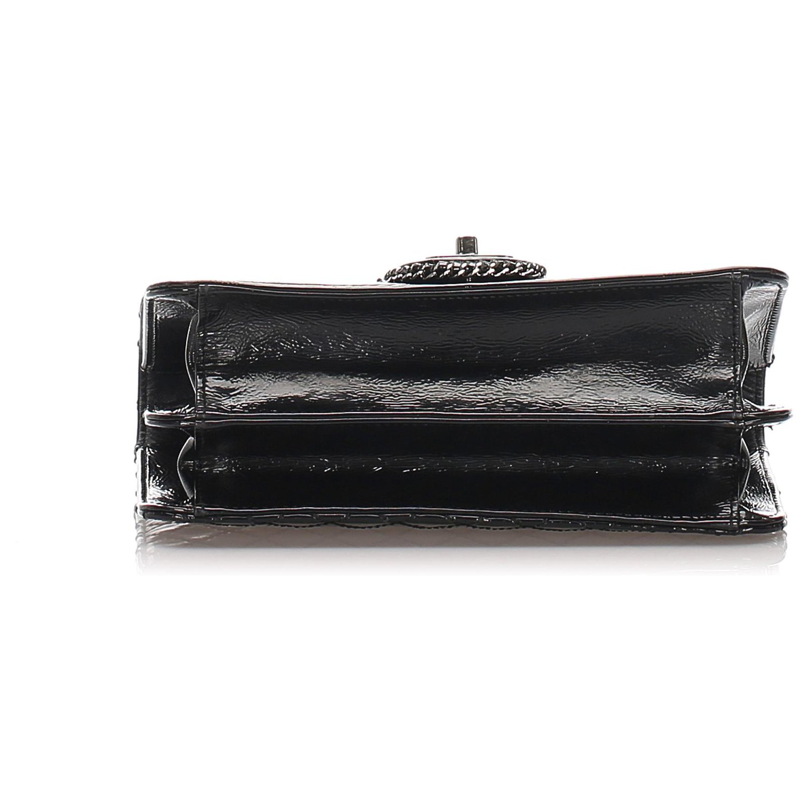 Chanel Black Medium Madison Patent Leather Flap Bag