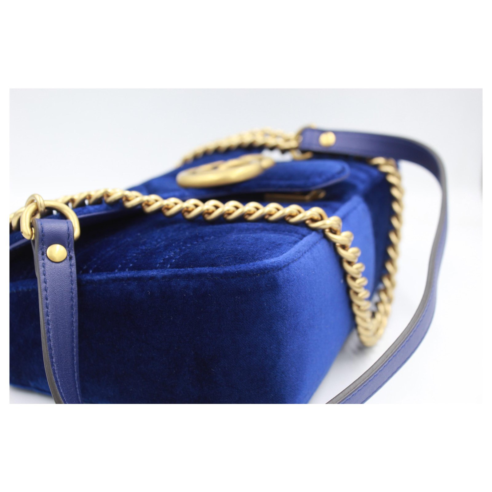 Gucci Marmont Dark blue Velvet ref.156523 - Joli Closet