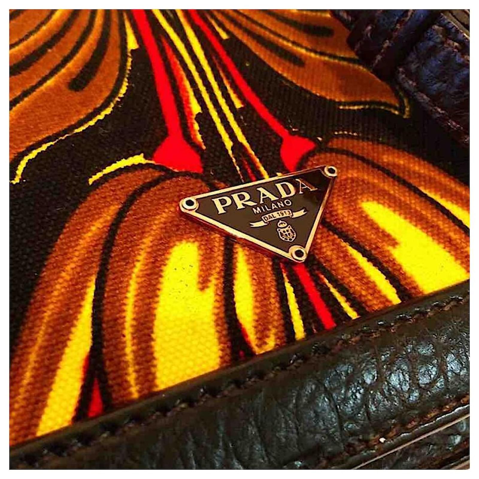 Prada Rare Canapa Tulipano Umbrella Shoulder Bag Black