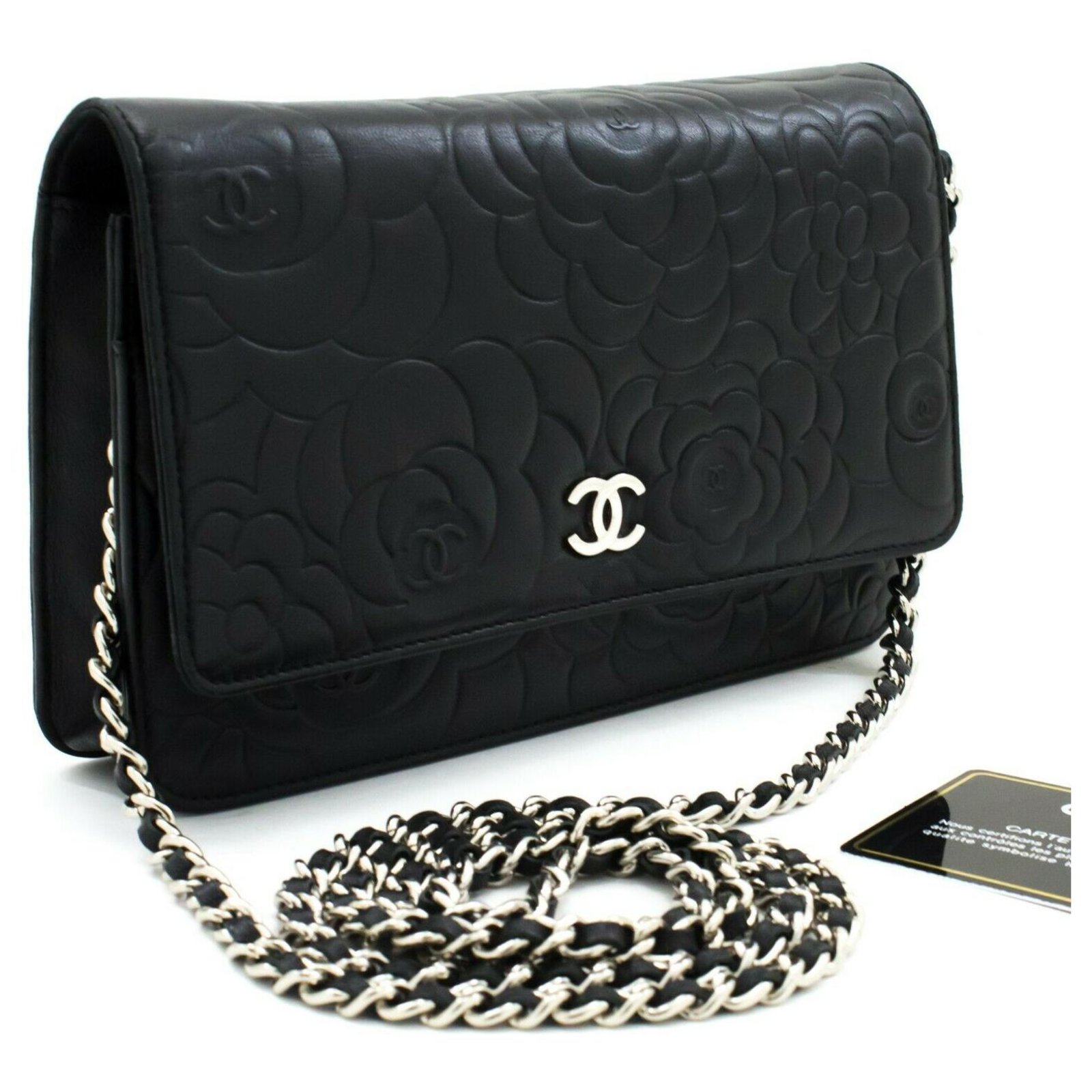 Chanel Shoulder Bag Black Leather Ref Joli Closet