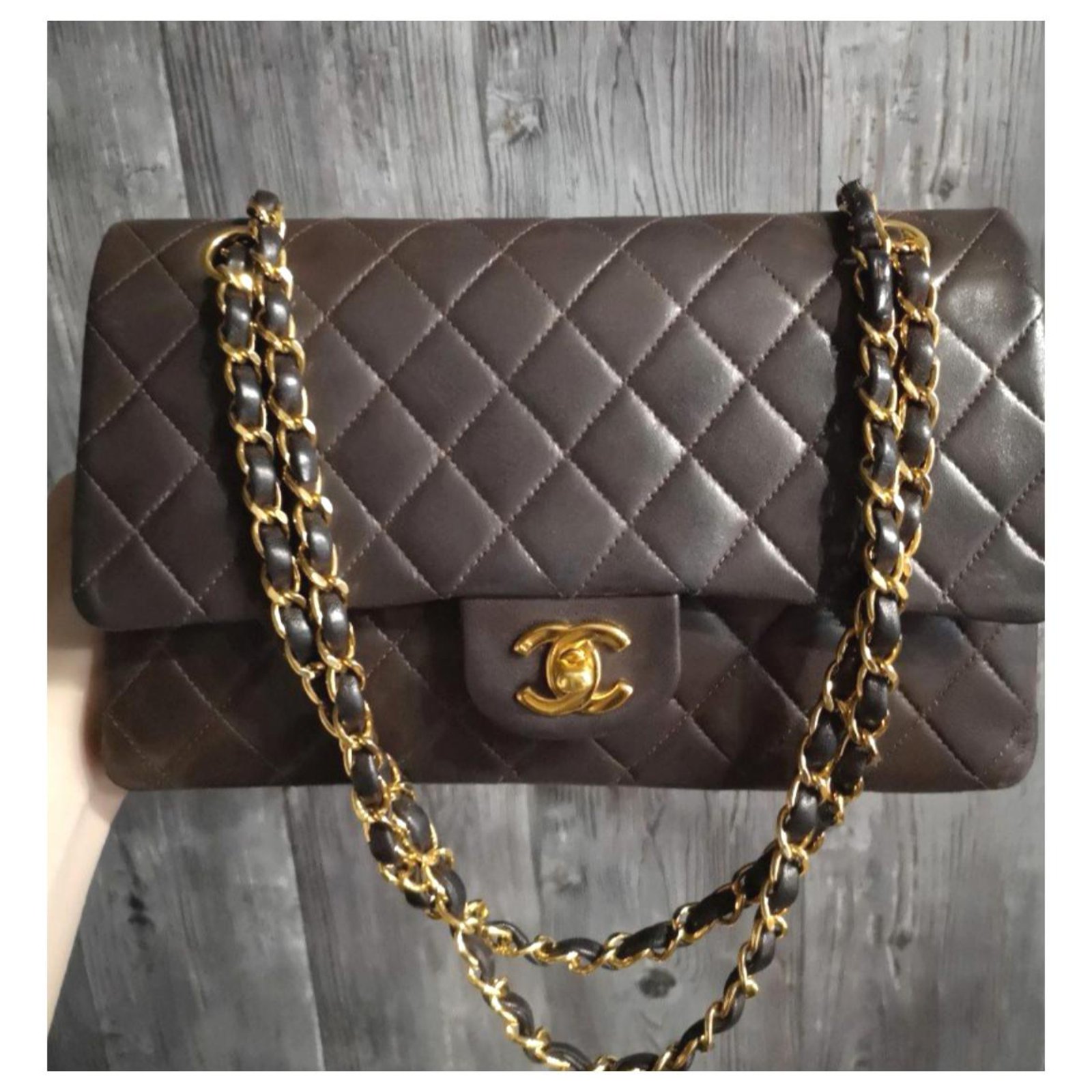 Chanel brown leather gold hardware shoulder bag For Sale at 1stDibs | chanel  brown leather shoulder bag, chanel brown shoulder bag, shoulder bag  measurements