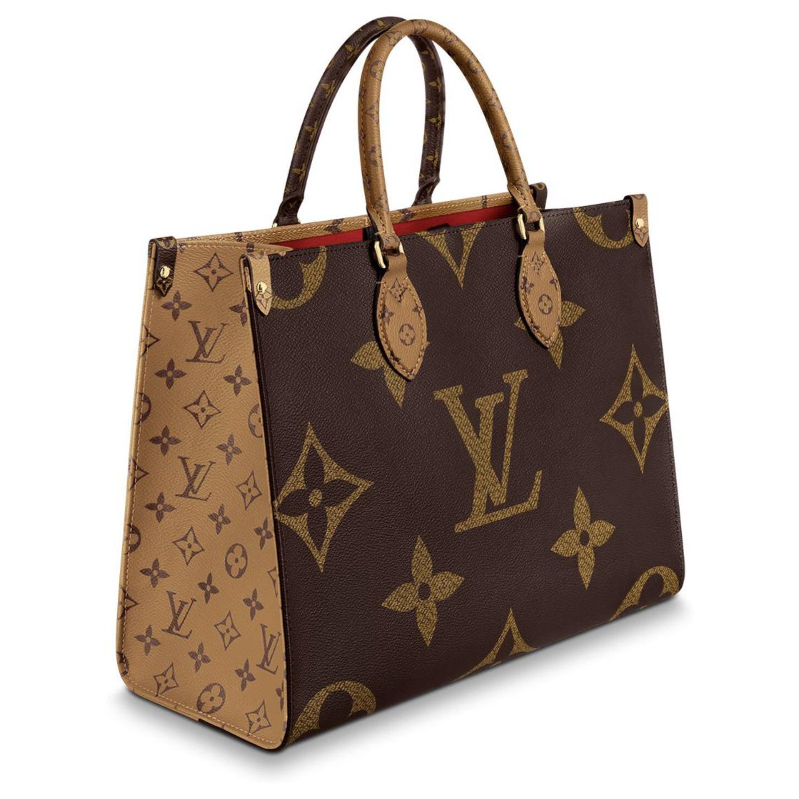 Rivets leather tote Louis Vuitton Brown in Leather - 17305905