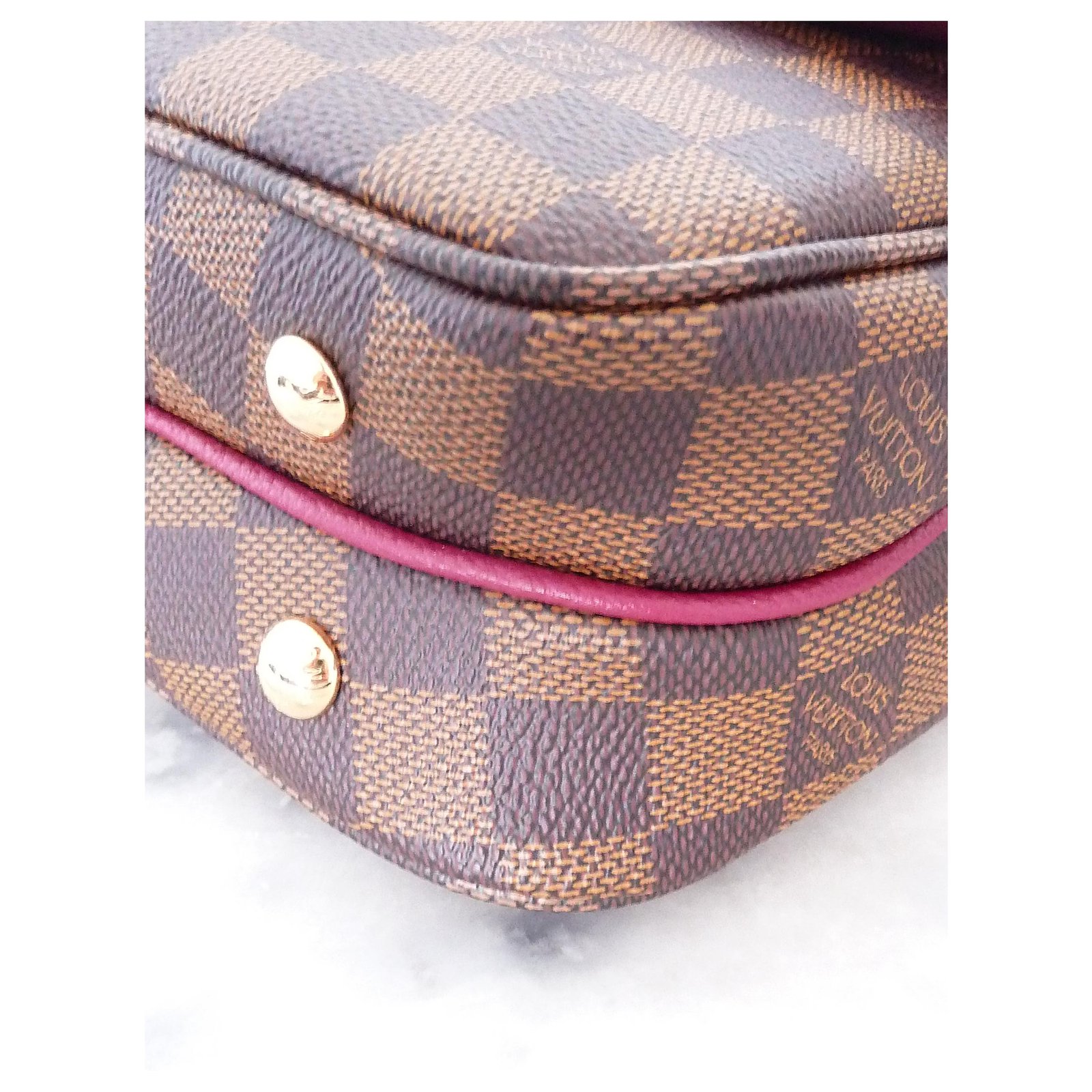 LOUIS VUITTON BAG CLAPTON DAMIER EBENE LEATHER GRAPE Multiple