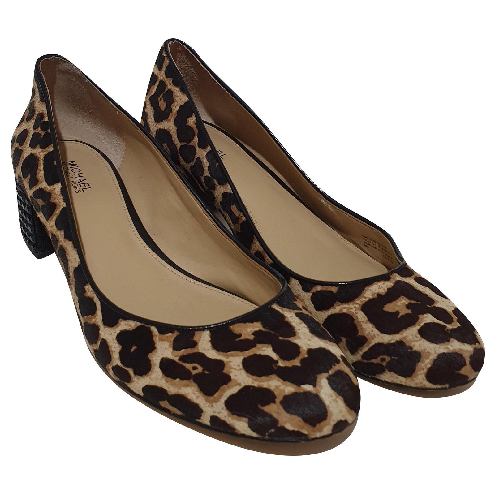 Michael Kors Heels Multiple colors Leopard print Leather Pony-style ...