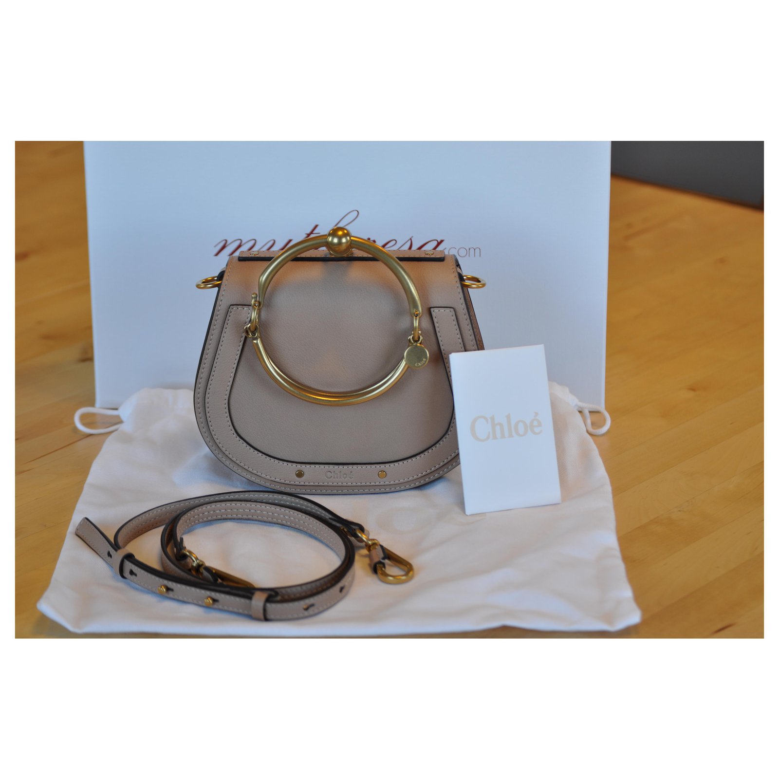 BRAND NEW with Tags Chloe Nile Small Bracelet Bag - Pink/Beige - NWT