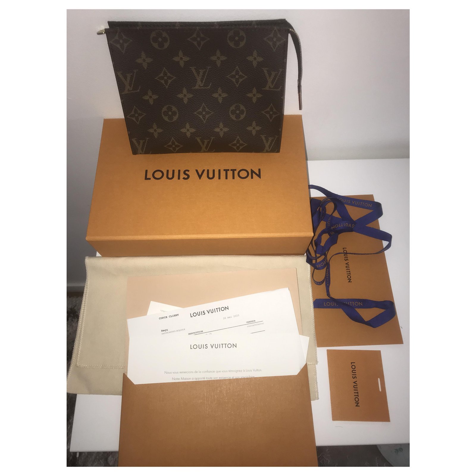 Louis Vuitton Monogram Clutch Brown Leather ref.195902 - Joli Closet