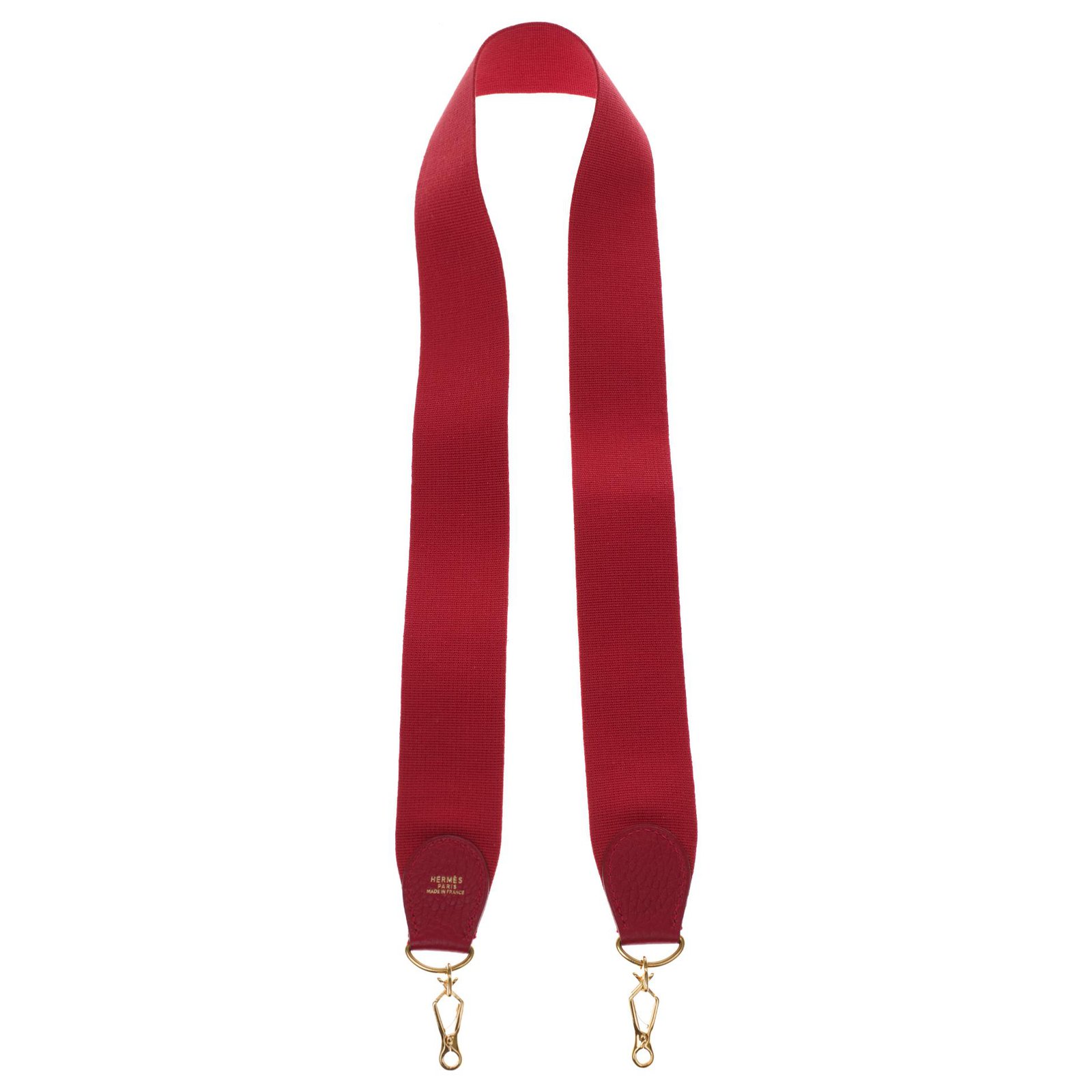 Hermès sport model shoulder strap in red canvas and leather, gold metal  hardware for Hermès bags Cloth ref.197313 - Joli Closet