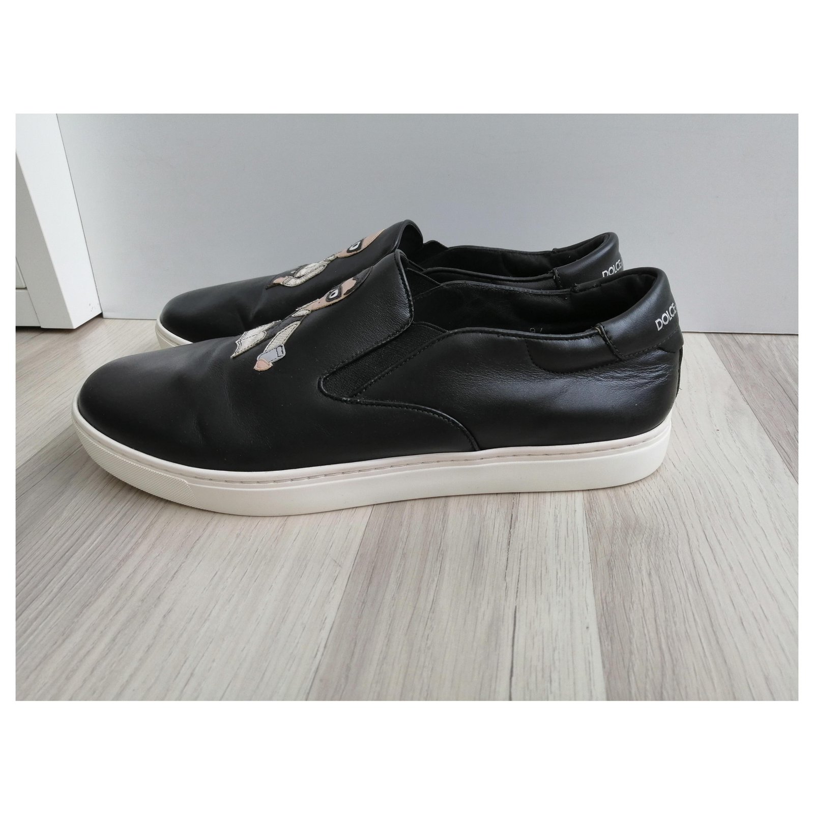 Dolce & Gabbana Sneakers Black Leather ref.197333 - Joli Closet Dolce & Gabbana Sneakers Black Leather ref.197333 - Joli Closet