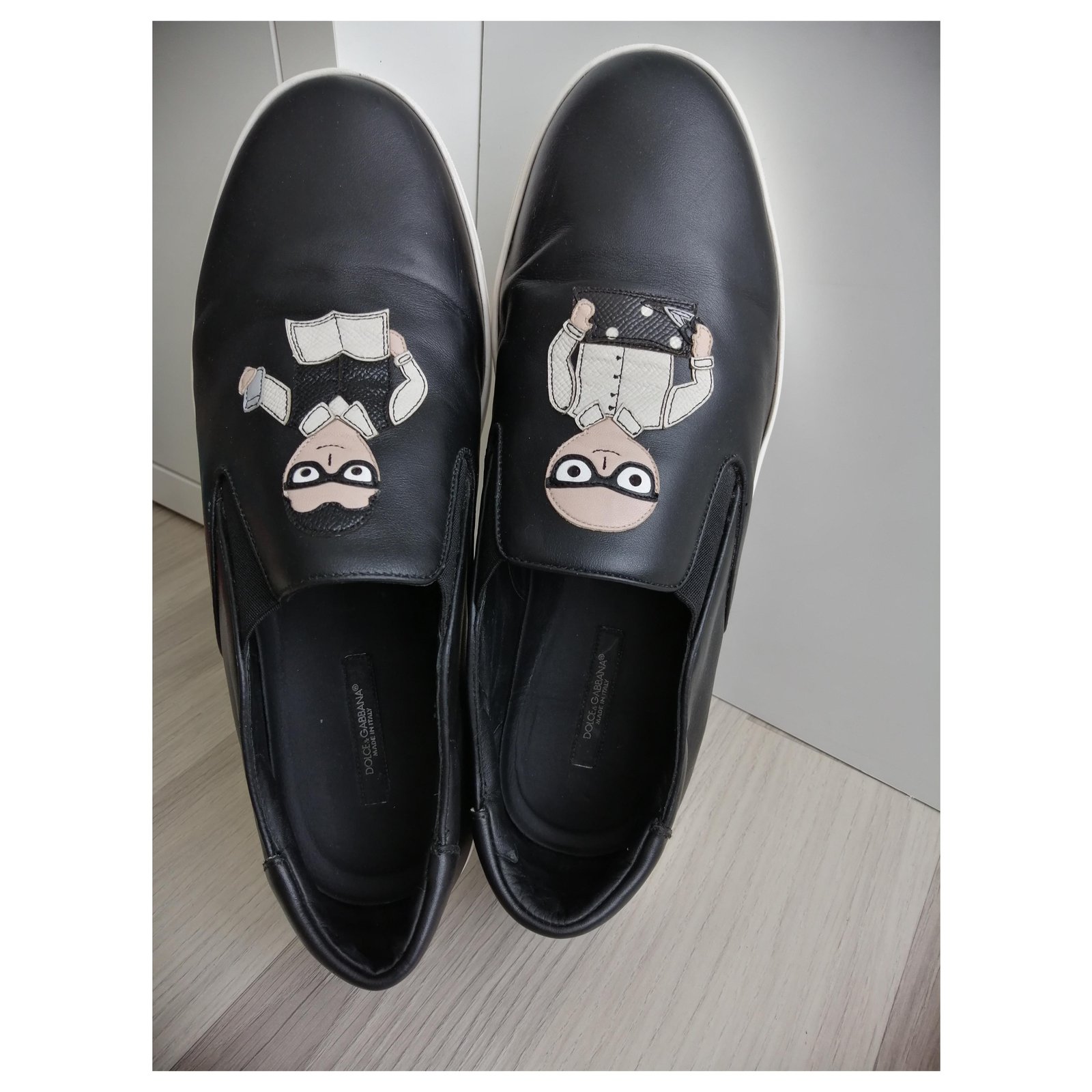Dolce & Gabbana Sneakers Black Leather ref.197333 - Joli Closet Dolce & Gabbana Sneakers Black Leather ref.197333 - Joli Closet