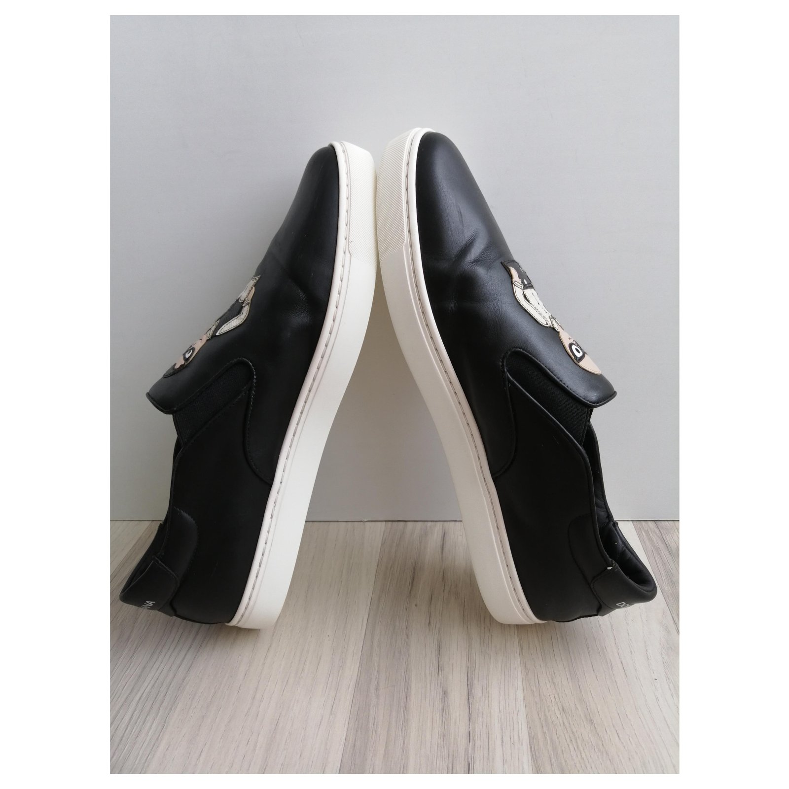 Dolce & Gabbana Sneakers Black Leather ref.197333 - Joli Closet Dolce & Gabbana Sneakers Black Leather ref.197333 - Joli Closet