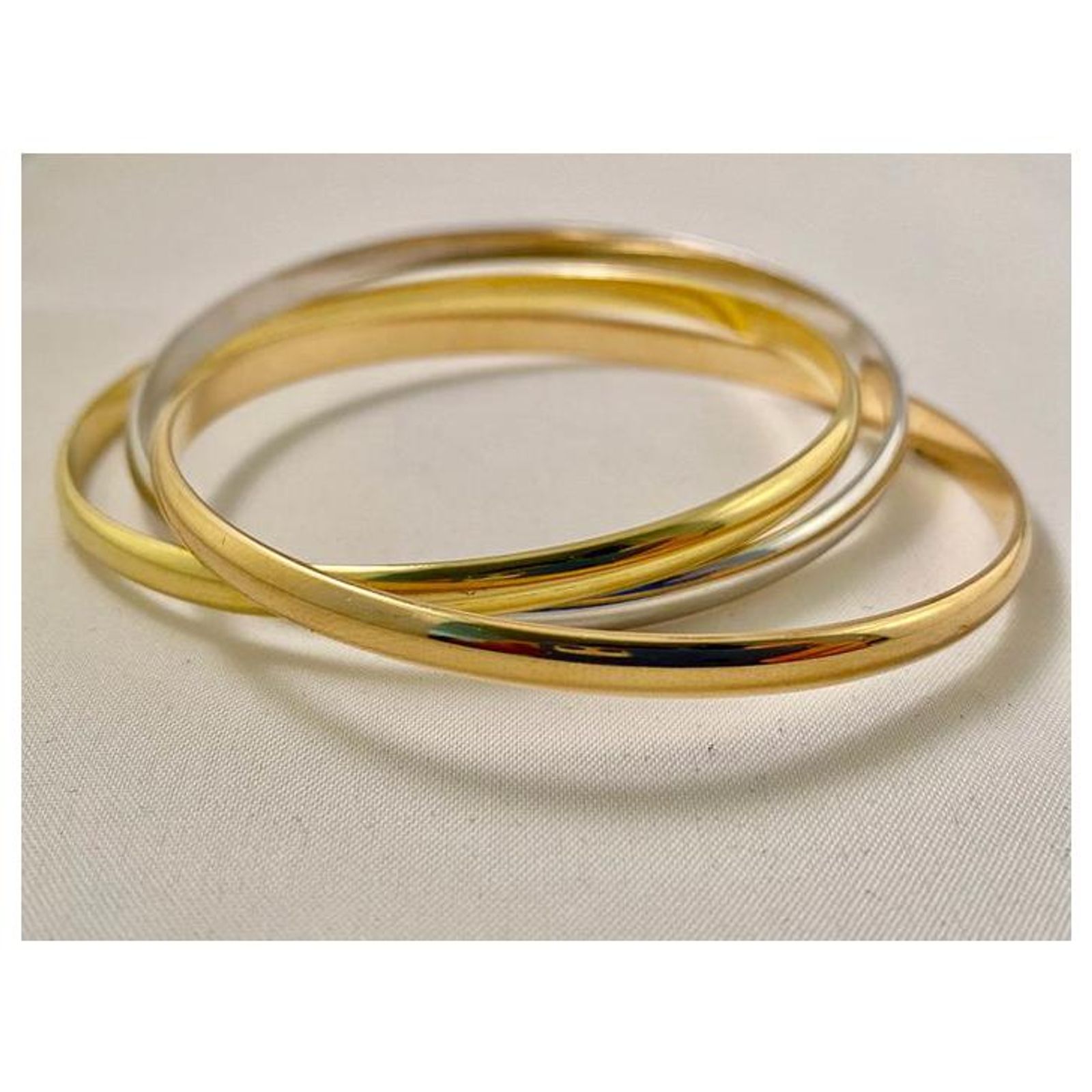 Bracelet Femme En Or Jaune Et Blanc 18 Carats - Longueur 20cm - Neuf Sans Boîte (Sans Marque)