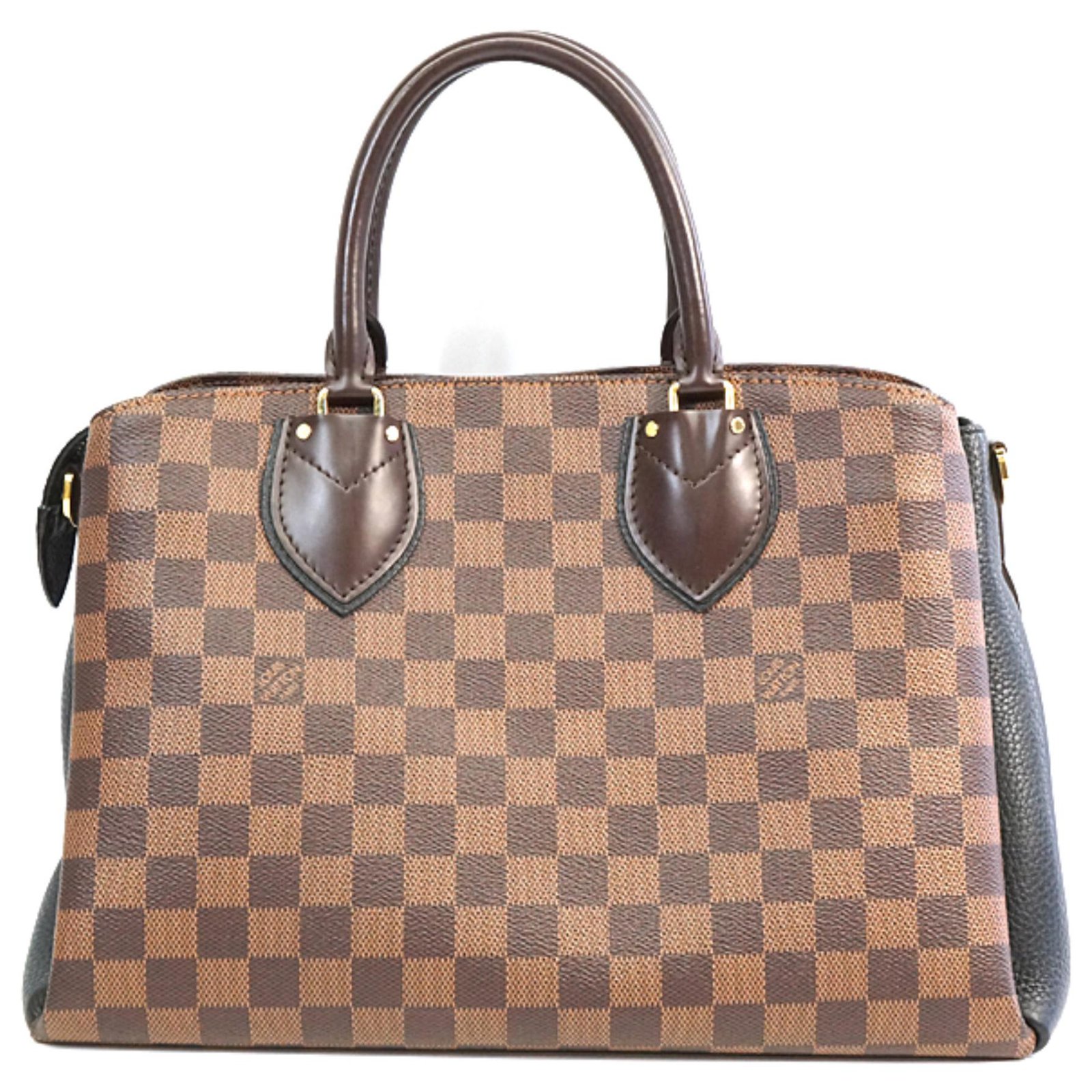 LOUIS VUITTON Normandy Damier Ebene Shoulder Bag Brown