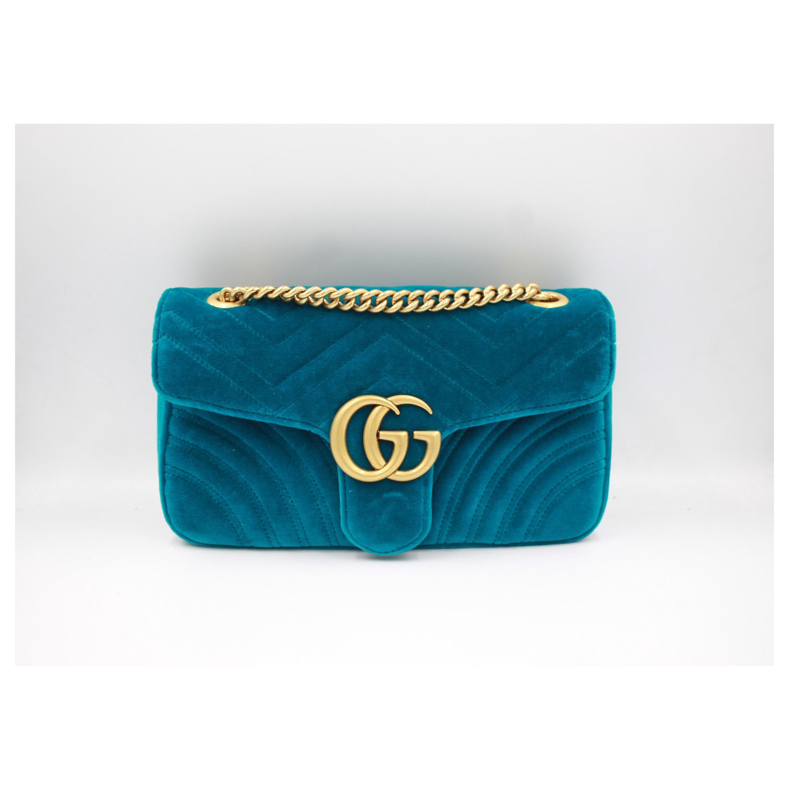 Gucci // Teal Velvet Marmont Bag – VSP Consignment