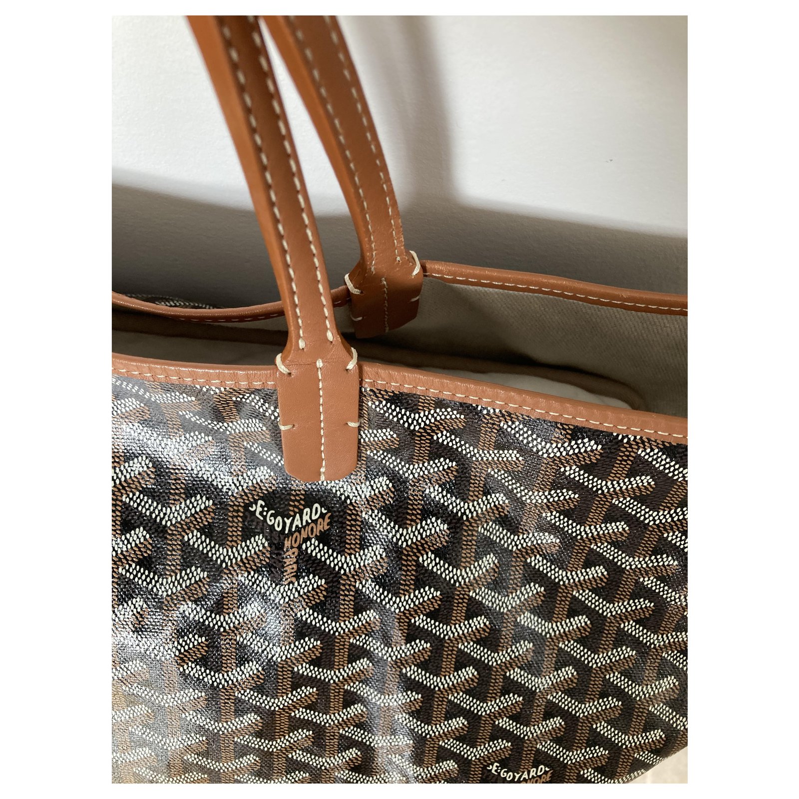 Goyard Saint Louis large model Black Caramel Cloth ref.198339