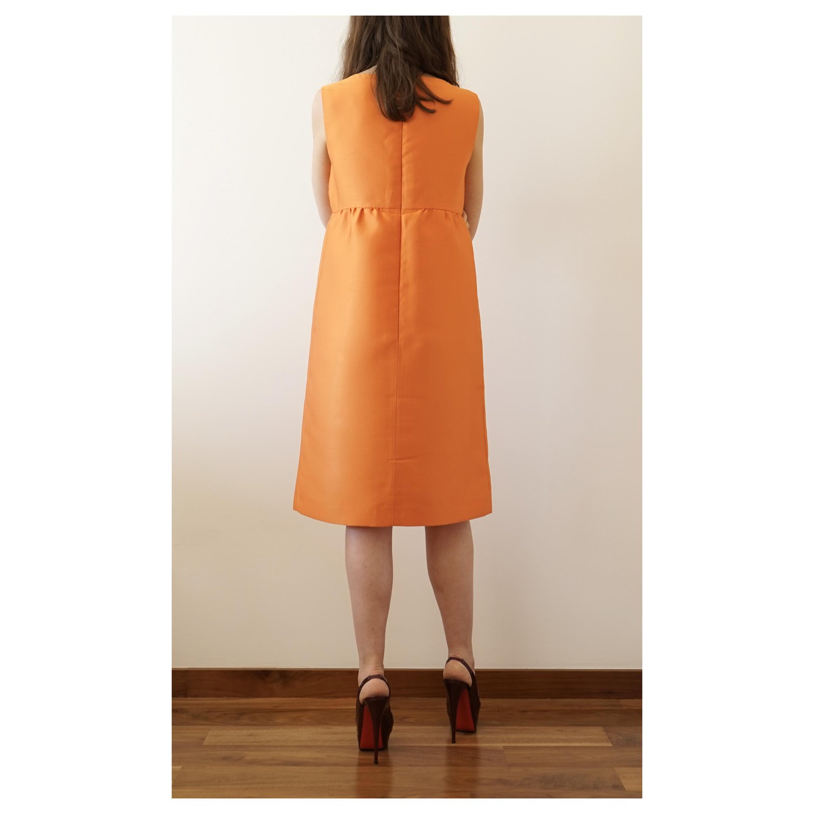 prada orange dress