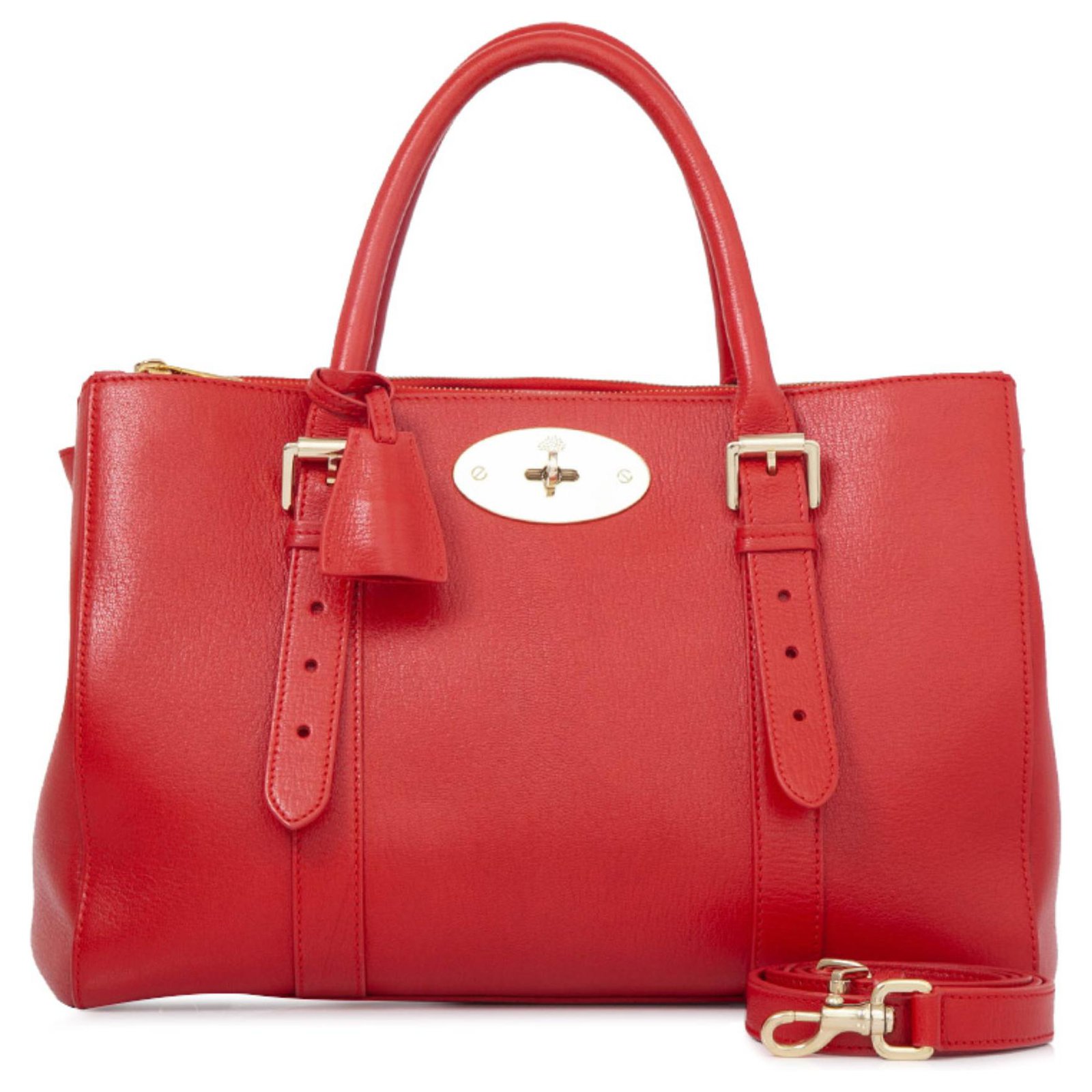 Mulberry Red Bayswater Leather Satchel Pony-style calfskin ref.198607 ...