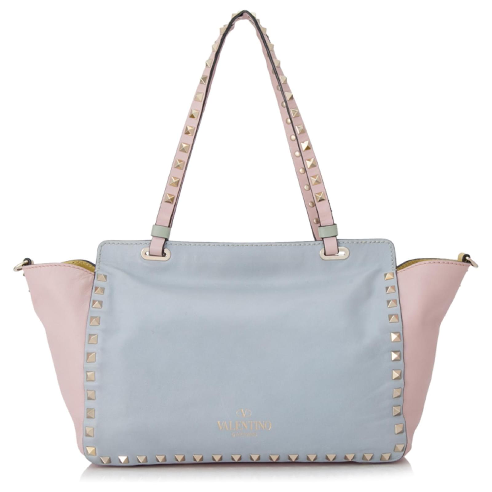 Mules Valentino Rockstud En Peau De Veau Rose Pâle - Taille UK 4.5 (37.5), Occasion